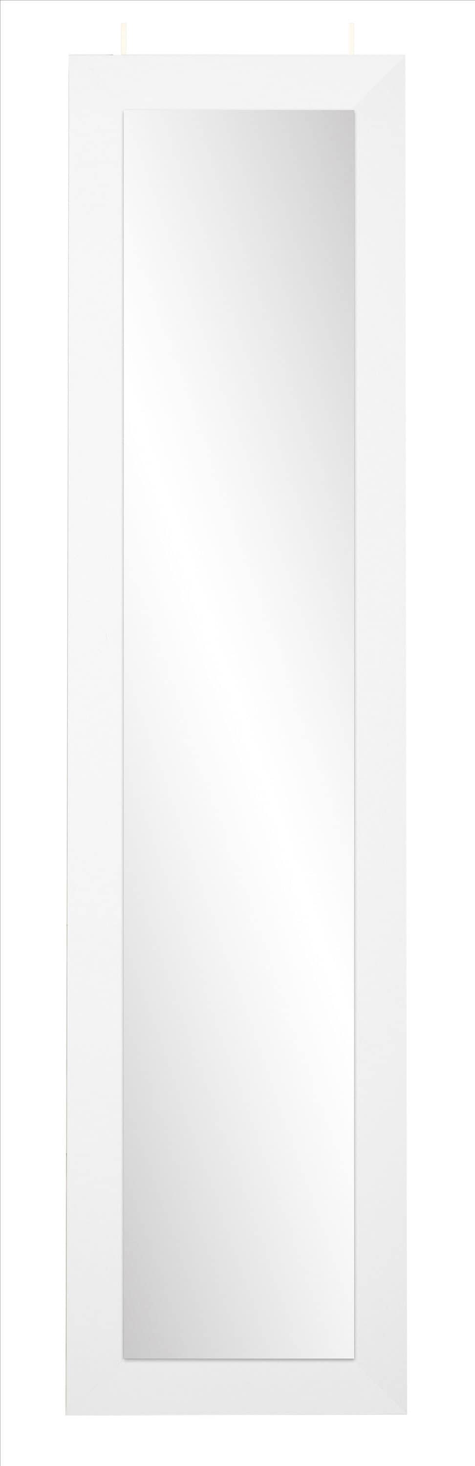 BrandtWorks BM3THINH 21.5-Inches W x 71.0-Inches H Rectangle Matte White Framed Full Length Door Mirror