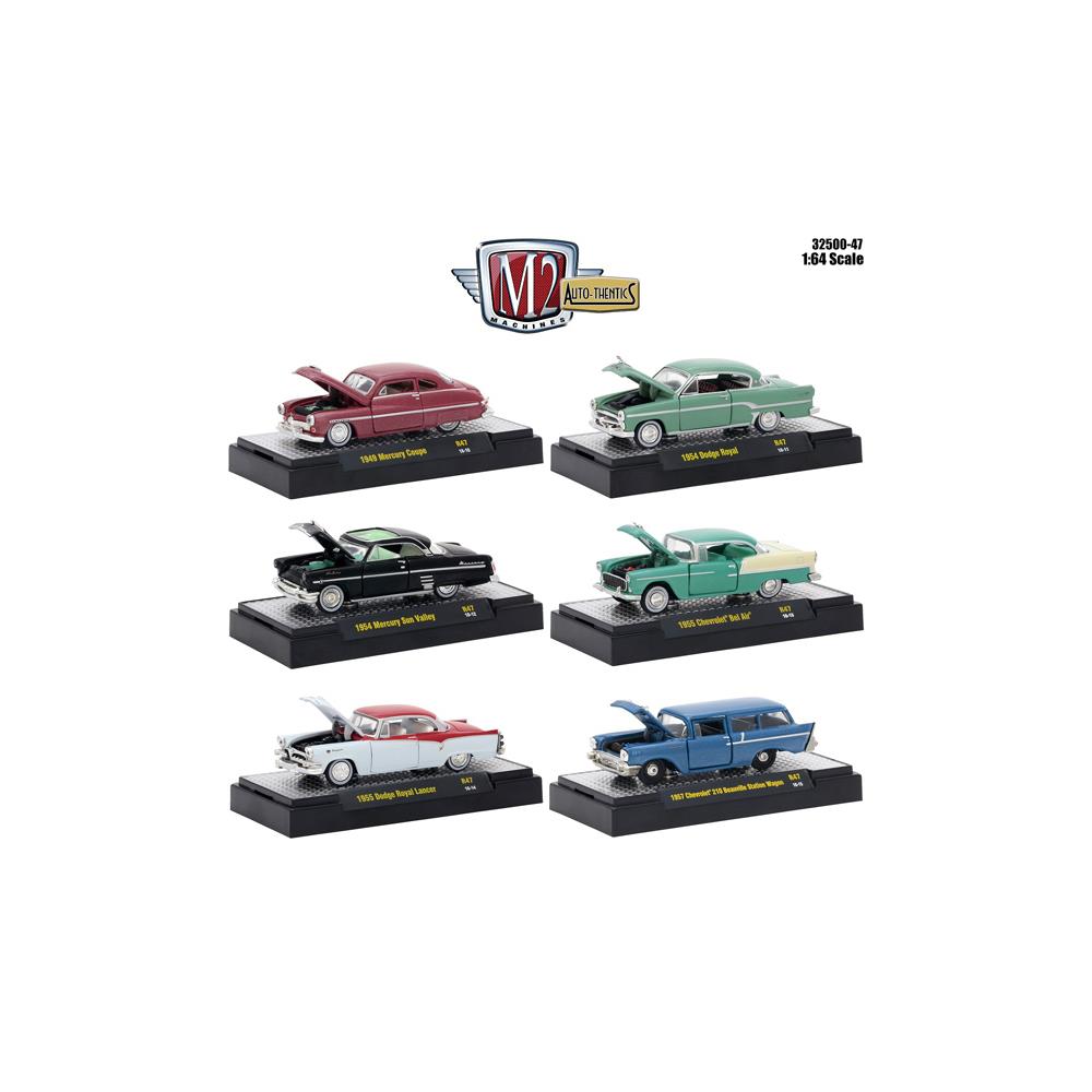M2 Machines DTDP5906  32500-47 1-64 Auto Thentics Set Release 47, Diecast Model Car, 6 Piece
