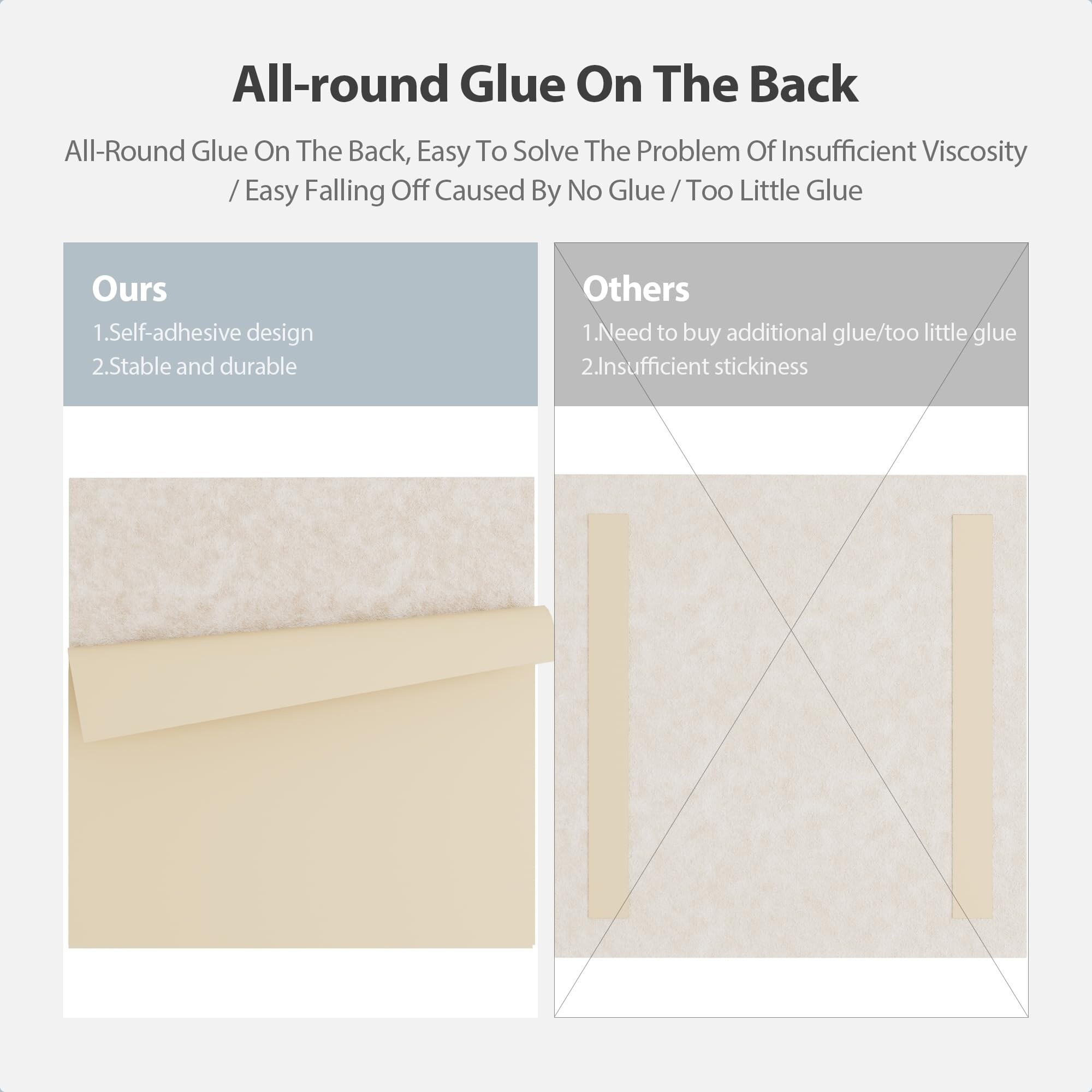 Etokfoks 12 pack beige acoustic panels self adhesive high density ...
