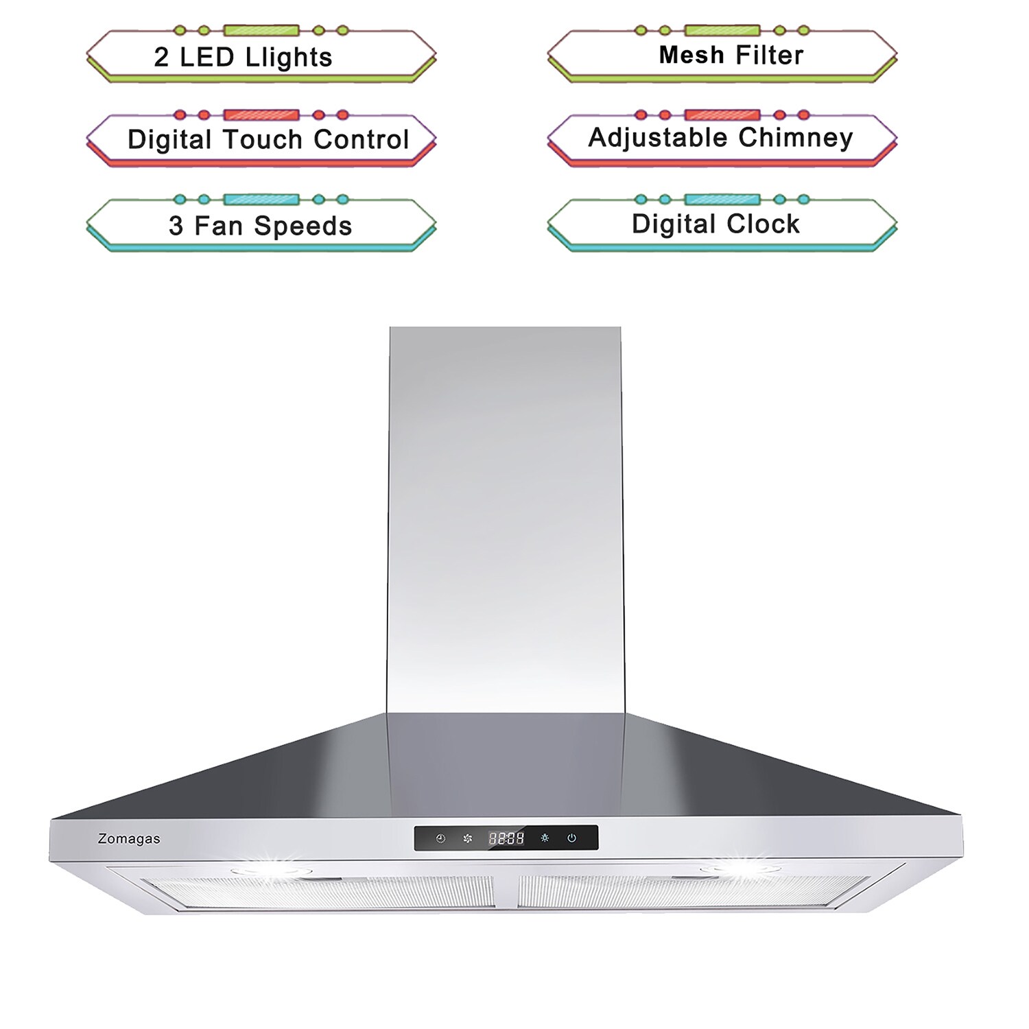 Kahomvis GEHT-DOQP-6EG Wall-Mounted-Range-Hoods - View #10