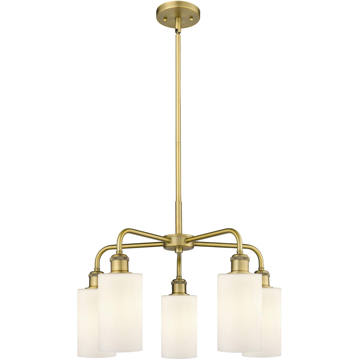 Innovations Lighting - 516-5CR-BB-G801 Clymer Chandelier Brushed Brass