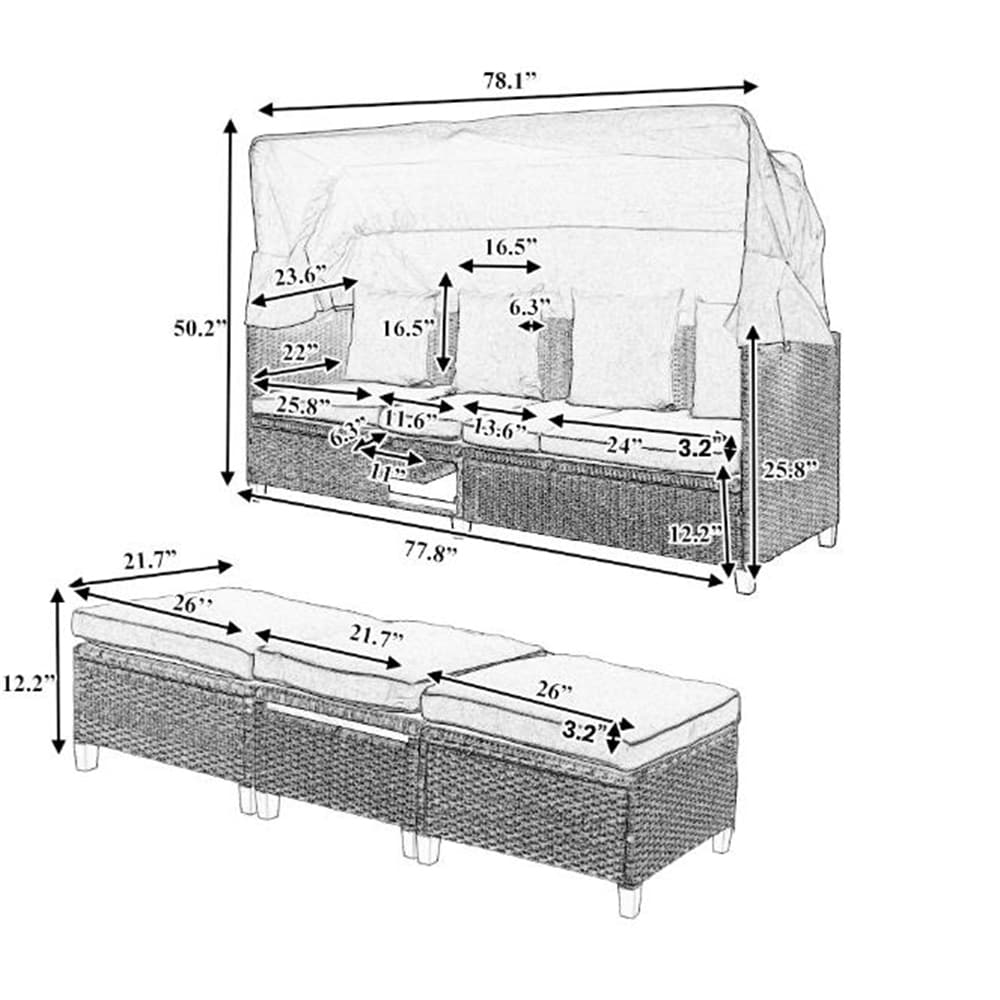 Bybafun YA0100413 Patio-Sofas-Daybeds - View #5