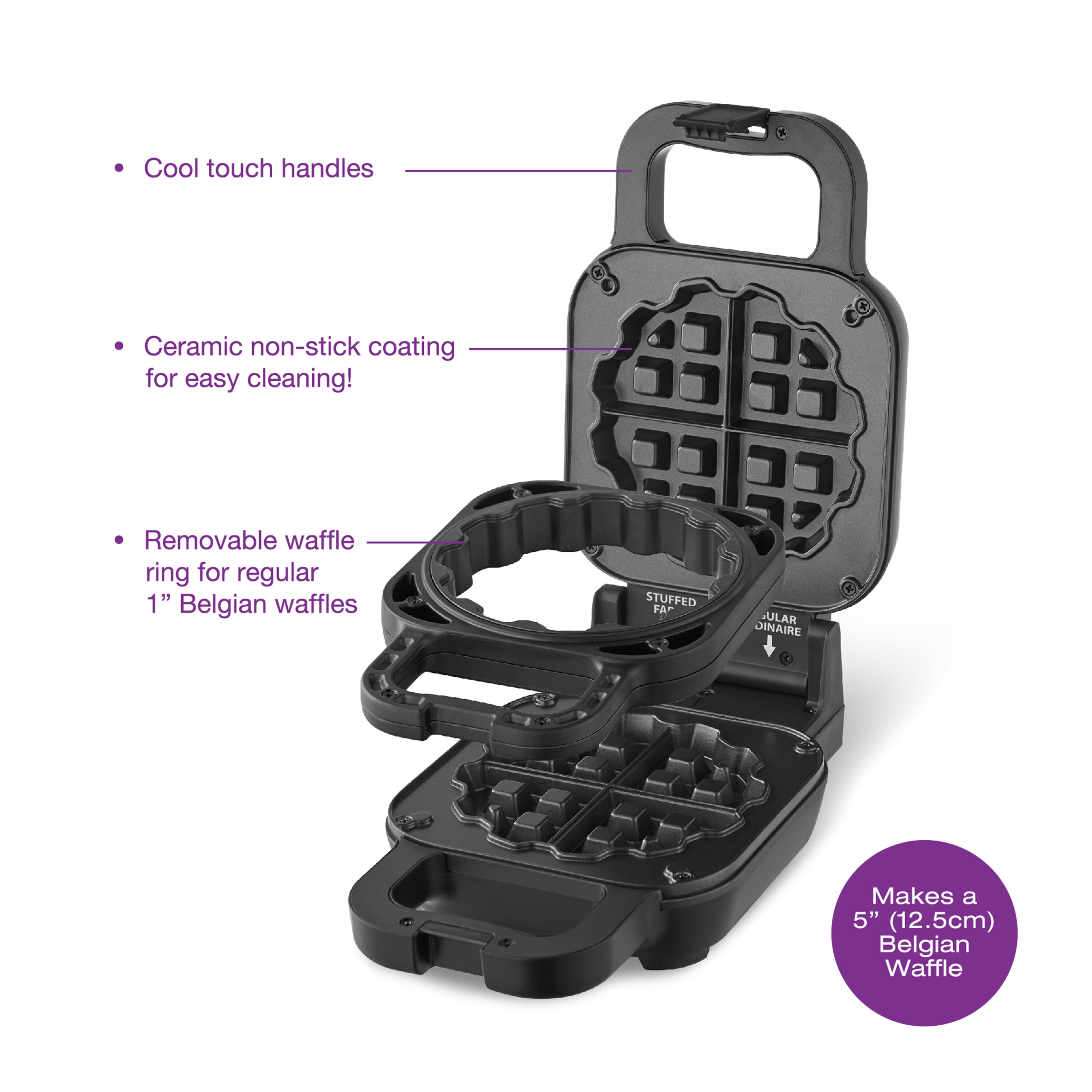 Salton Round Belgian Waffle Maker In The Waffle Makers Department At