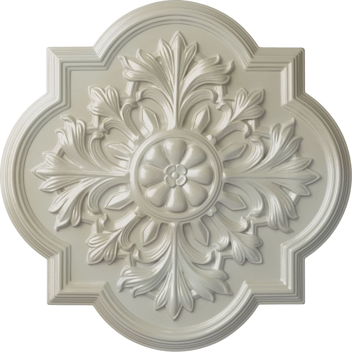 Ekena Millwork CM20BOFBS Bonetti 20-in W x 20-in L Painted Flash Blue Polyurethane Whole Ceiling Medallion