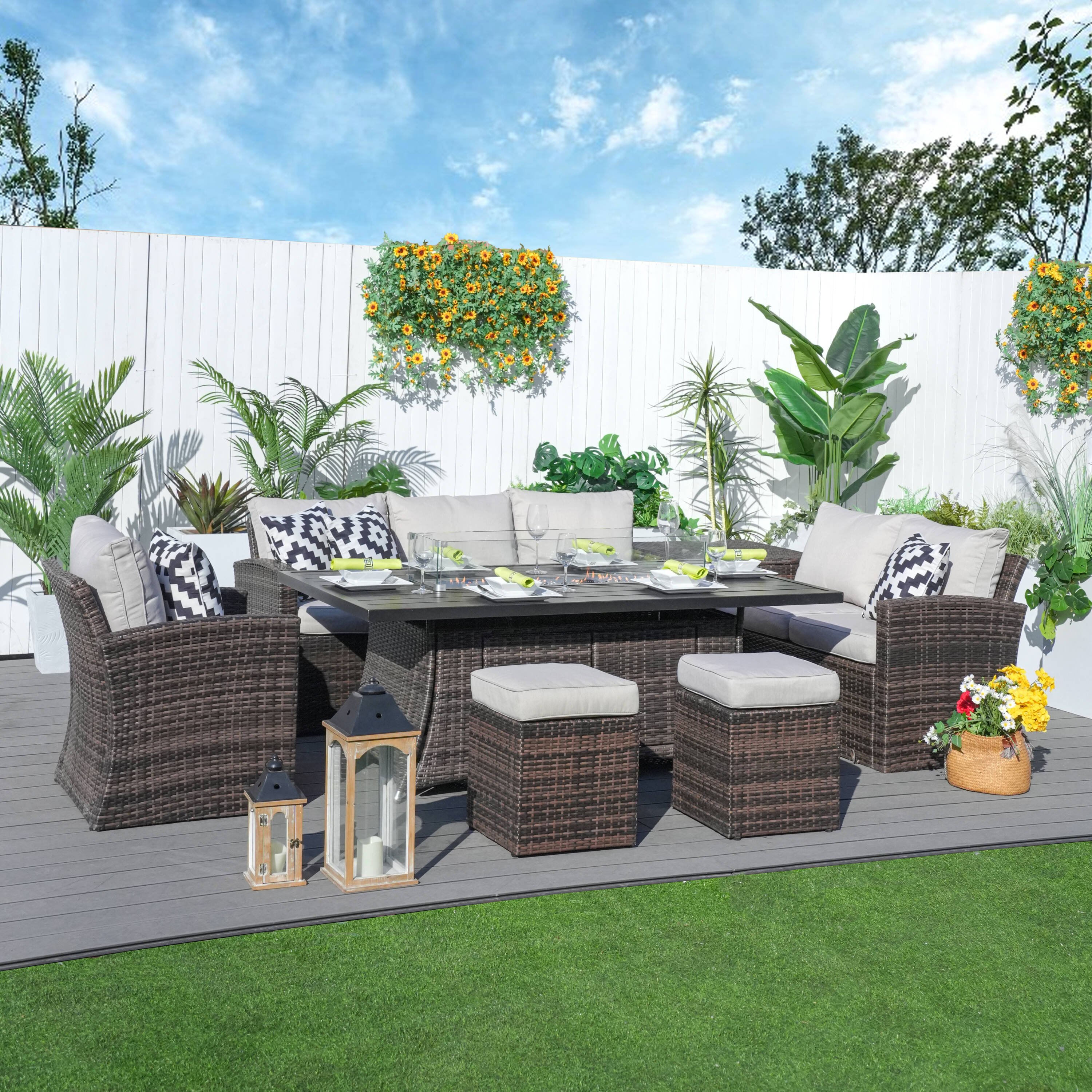 Direct Wicker DWG-2403BRA-BR Patio-Conversation-Sets - View #3