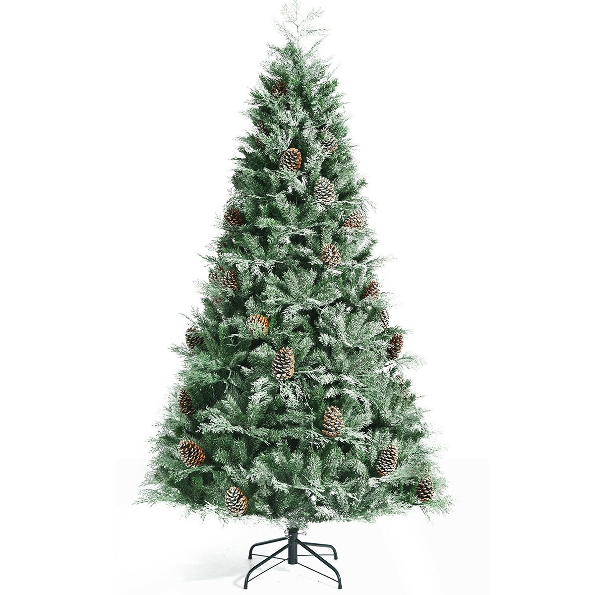 WELLFOR CM-HWY-23482 8-ft Flocked Artificial Christmas Tree