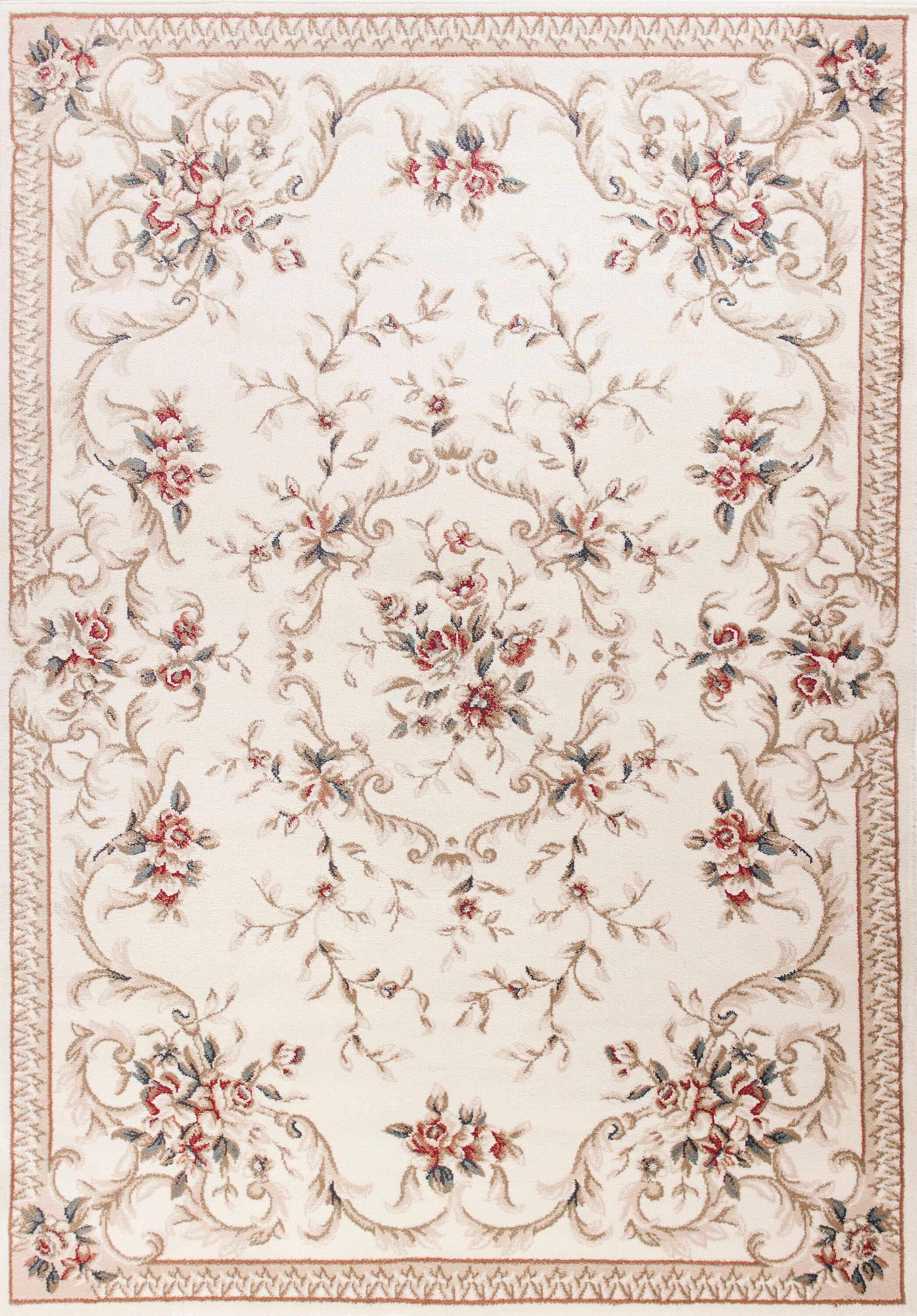 Everyday Woven EVE5606710X910 Winslow 8 x 10 (ft) Polypropylene Ivory Rectangular Indoor Border Oriental Area rug