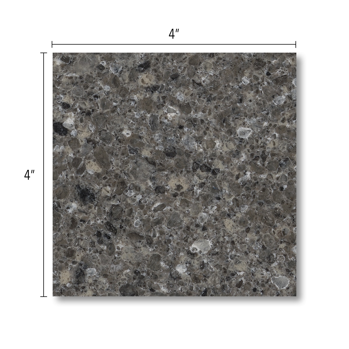 allen + roth Coho Quartz Gray Kitchen Countertop SAMPLE (4-in x 4-in)