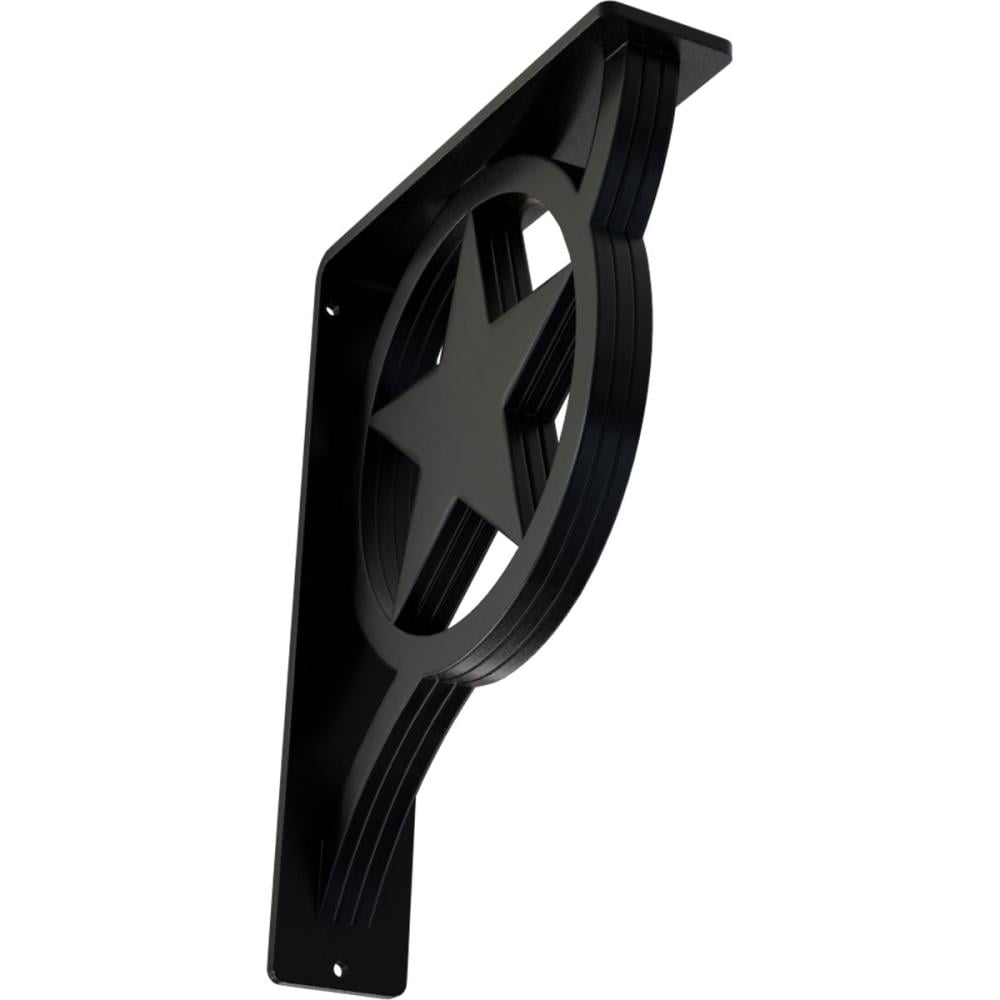 Ekena Millwork BKTM02X07X10TAU Austin 7.5-in x 2-in x 10-in Black Wrought iron Countertop support bracket