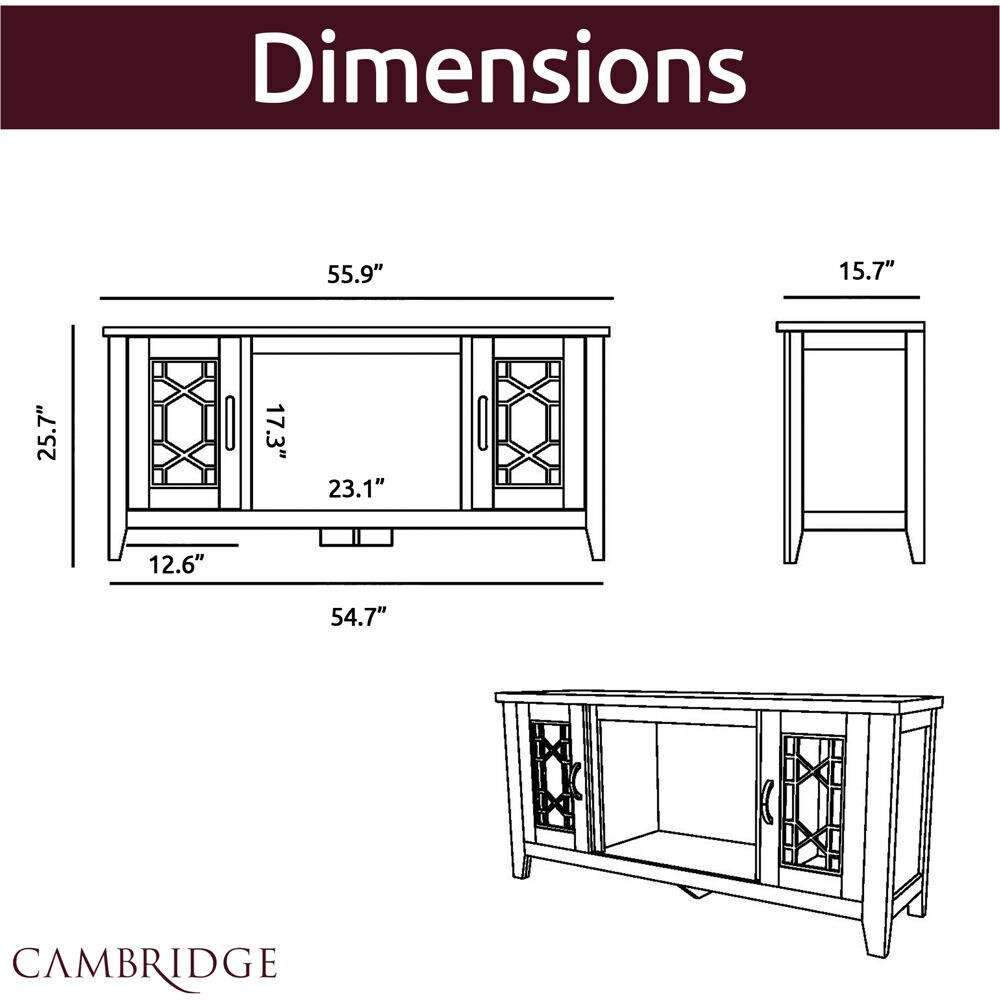 Cambridge CAM5414-1SBLCRS Electric-Fireplaces - View #3