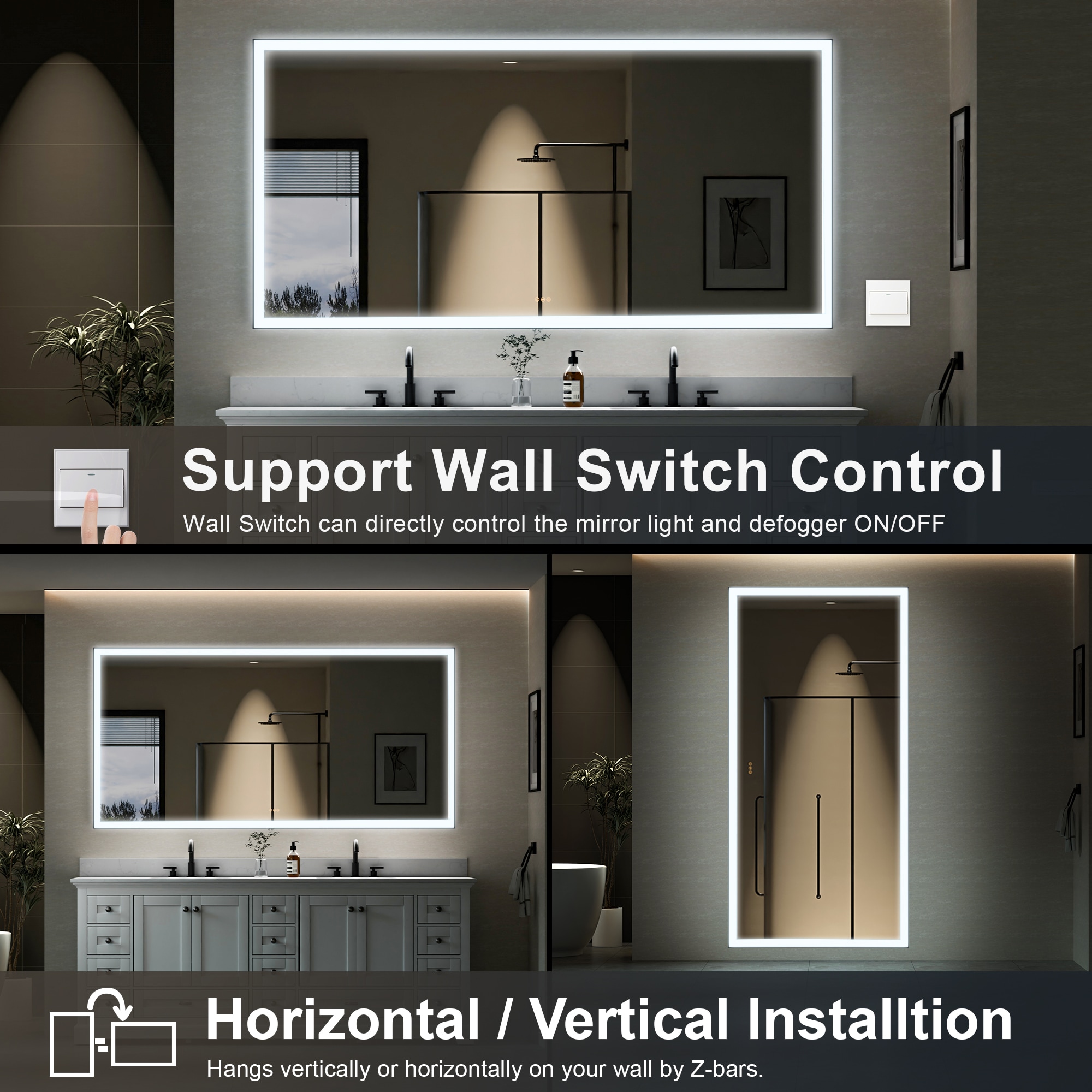 WELLFOR W5FM8442MB Framed-Bath-Mirrors - View #8