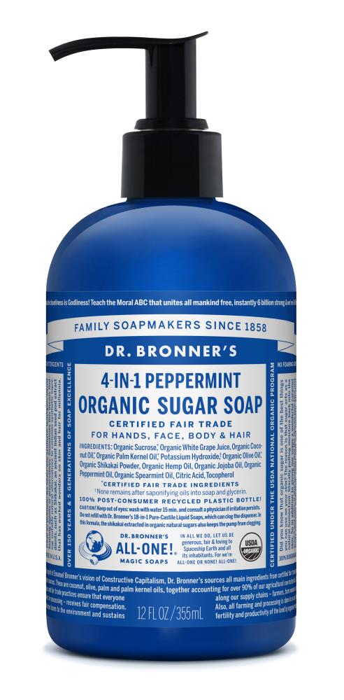Dr. Bronner's Peppermint pump soap 12-fl oz Hand Soap in the Hand Soap  department at Lowes.com