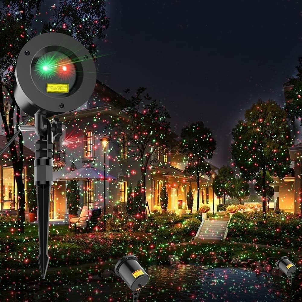 ABOYAPPO Christmas Laser Light Projector Red and Green Star Show with ...