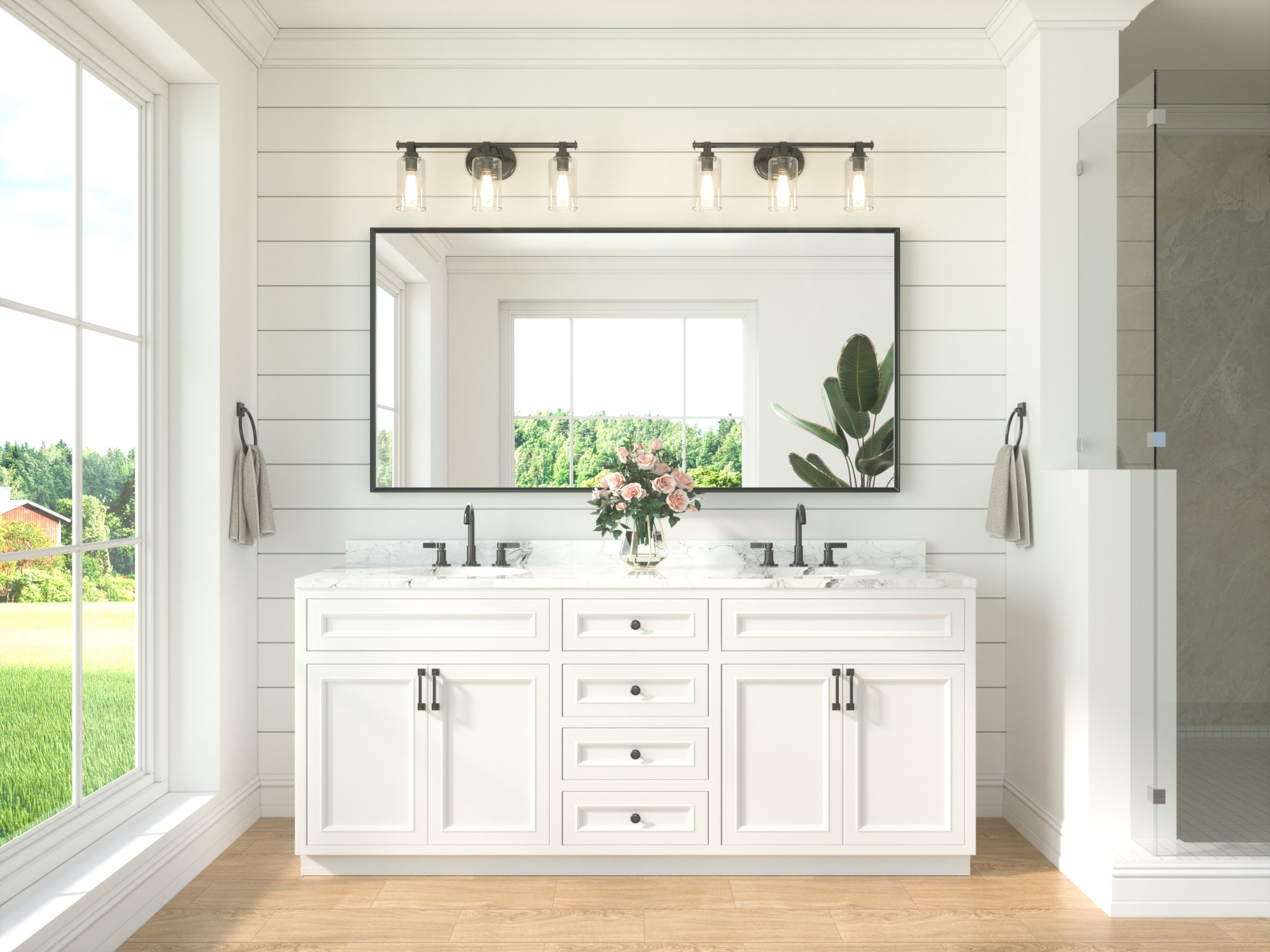 TETOTE LSC-TE-7236BK-B53 Framed-Bath-Mirrors - View #2