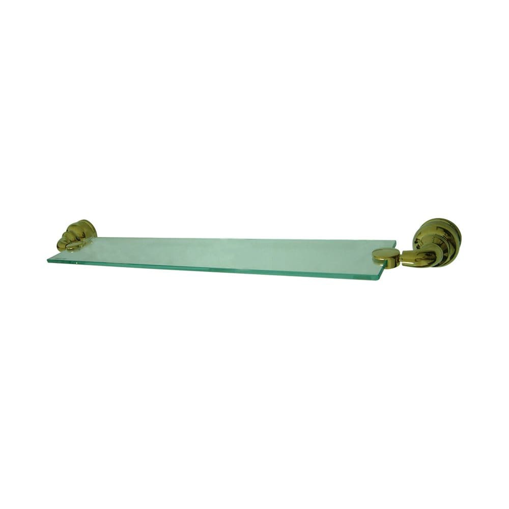 Elements of Design EBA609PB Magellan Polished 1-Tier Glass Wall Mount Bathroom Shelf (24-in x 4-in)