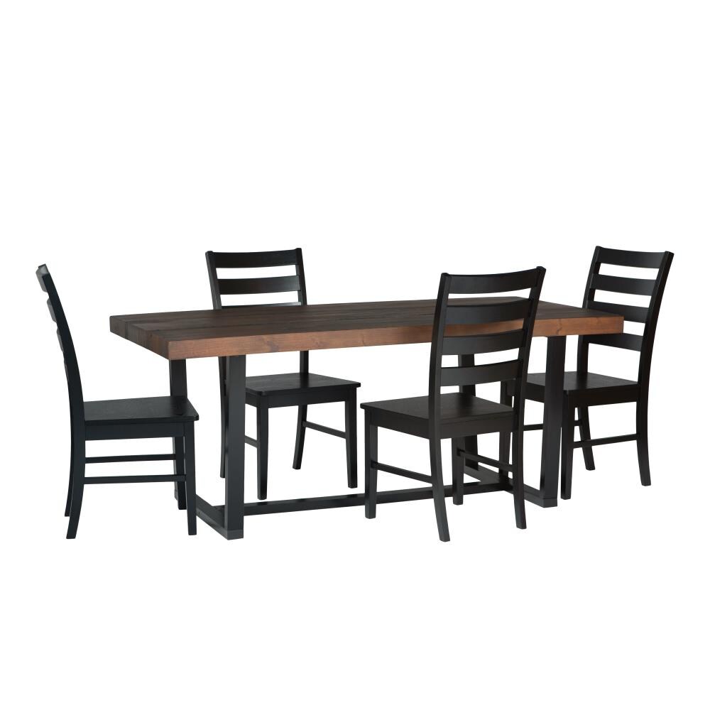 Walker Edison Mahogany Dining Room Set with Rectangular Table in the ...