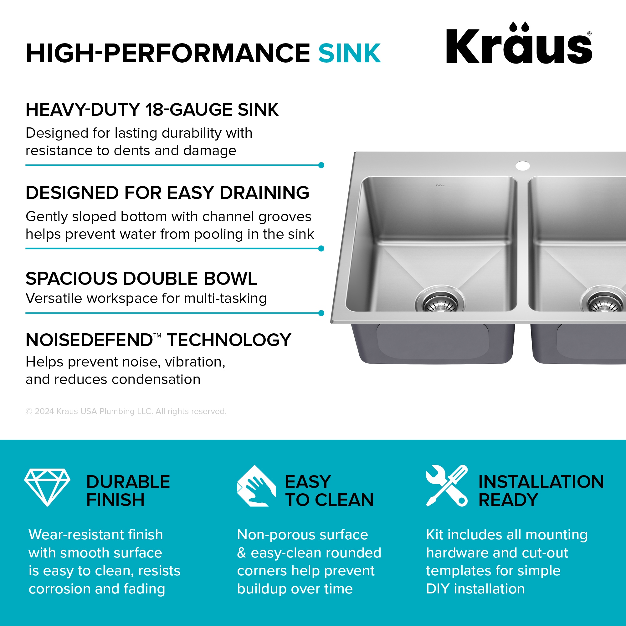 Kraus KHT632-33 Kitchen-Sinks - View #12