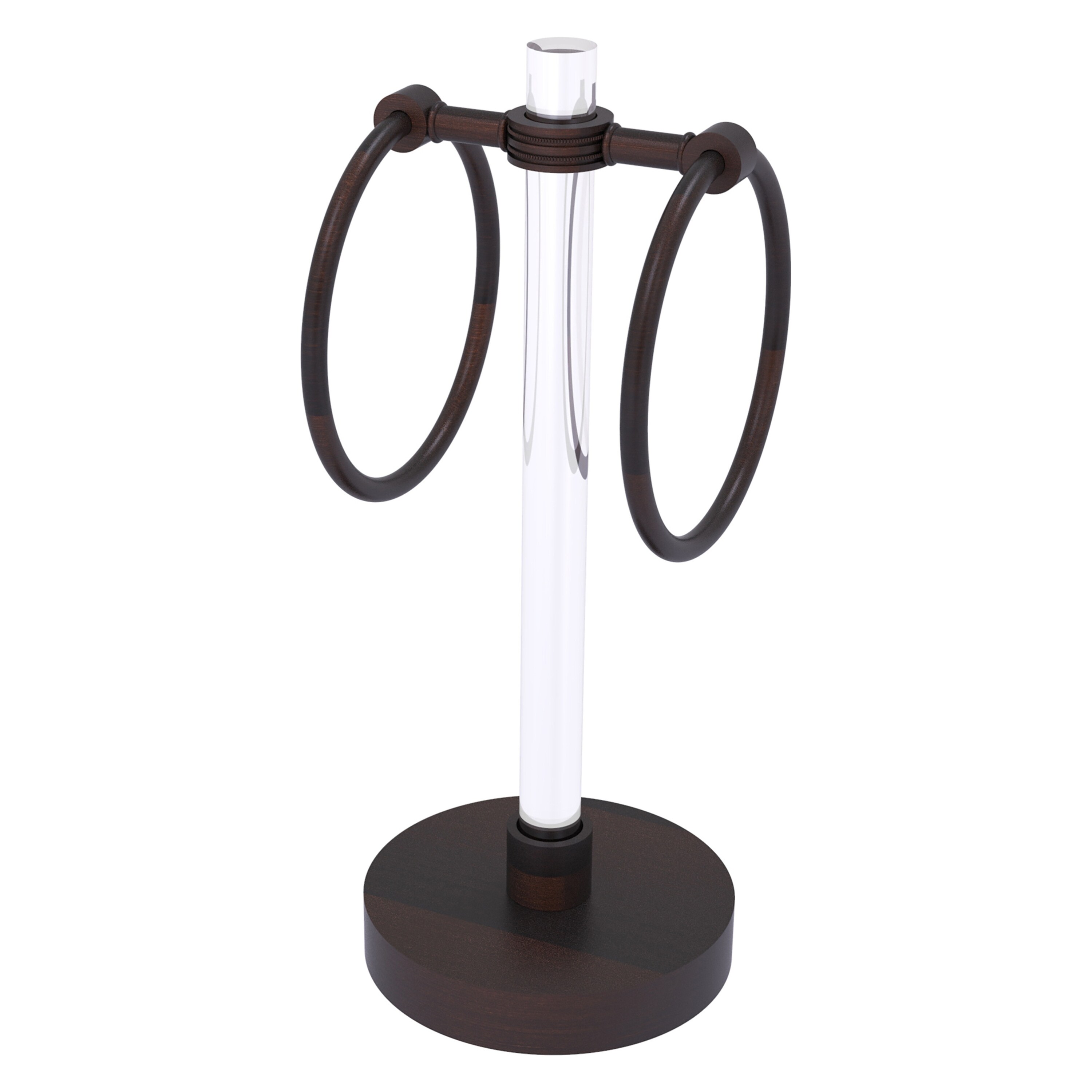 Allied Brass CV-GTRSD-10-VB Clearview Venetian Bronze Freestanding countertop Single Towel Ring