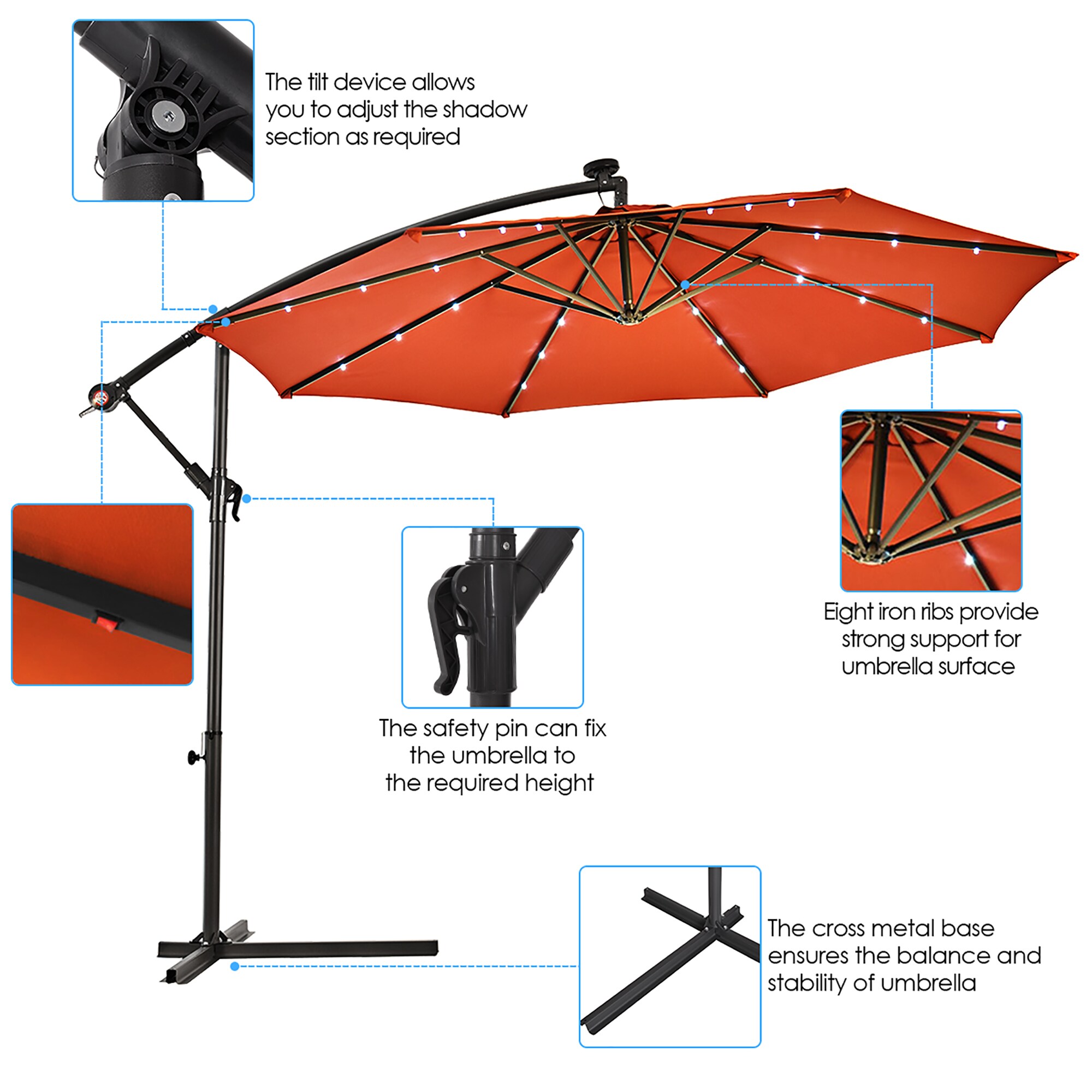 Costway CSHY005415 Umbrellas-2 - View #6