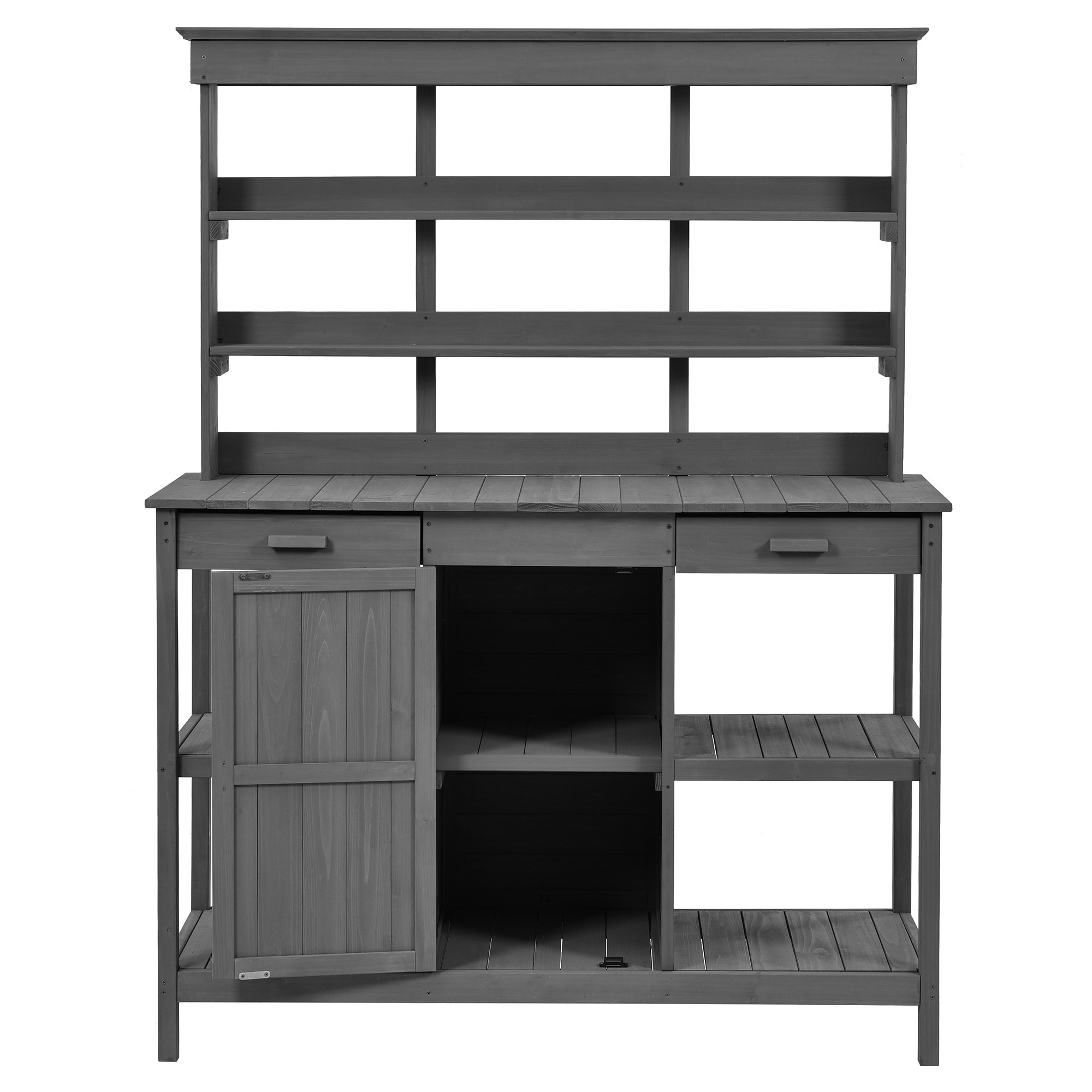 SINOFURN SYA010603GY 50.2-in x 66-in x 19.7-in Gray Potting Bench