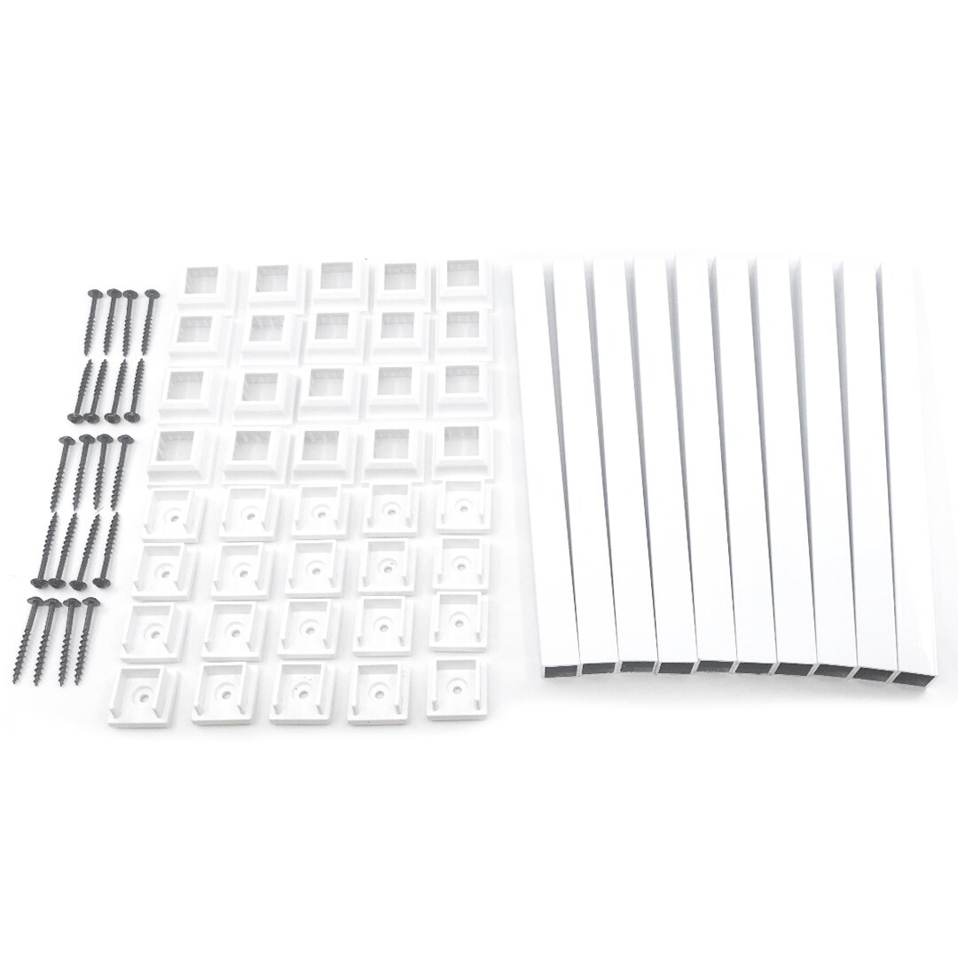 TITAN BUILDING PRODUCTS Aluminum Fence Topper Baluster 0.75-in Powder Coated White Metal Top Rail For Wood Fence