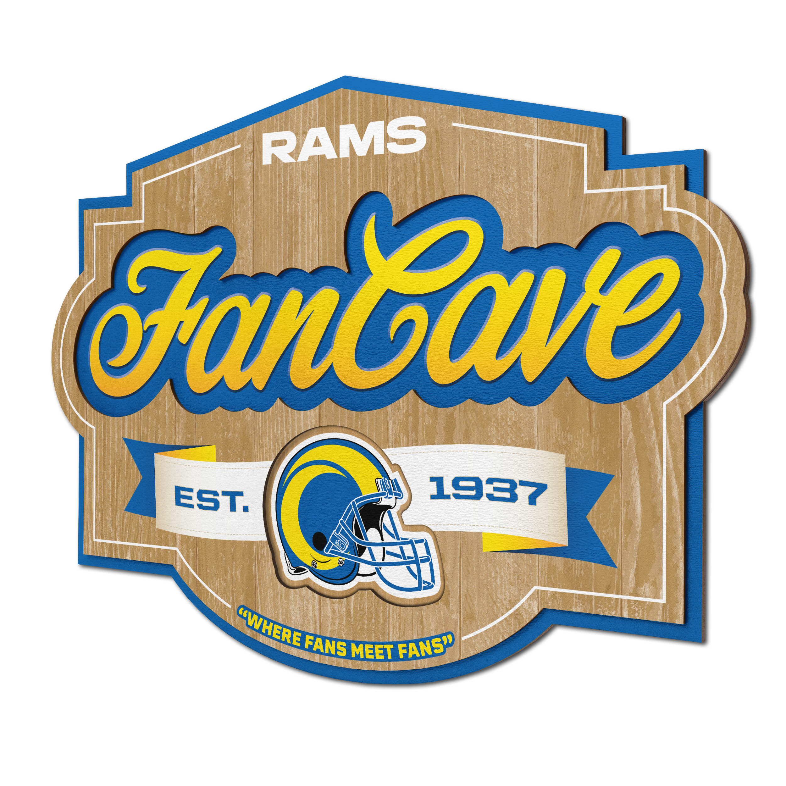 Los Angeles Rams NFL Panoramic Posters - Fan Cave Decor