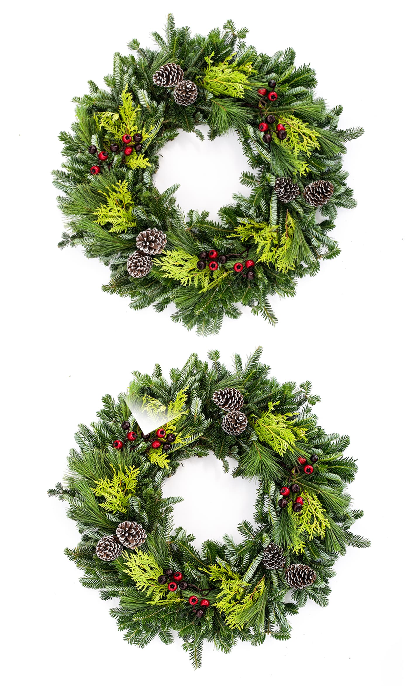 Brookdale Treeland Nurseries 9MIXGW2PK 28-in Real Cedar Christmas Wreath