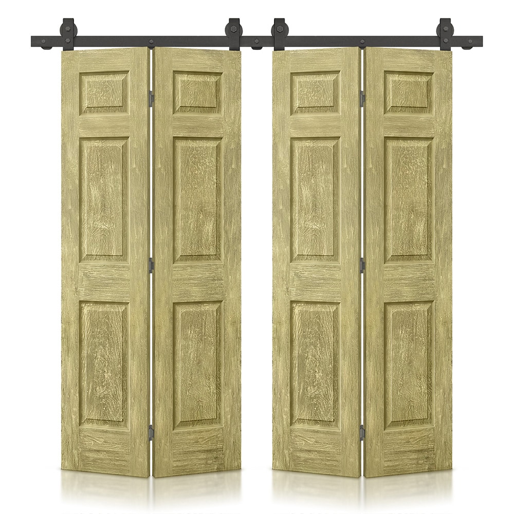 CALHOME 30 in. x 80 in. Antique Gold Paint Composite MDF 6 Panel