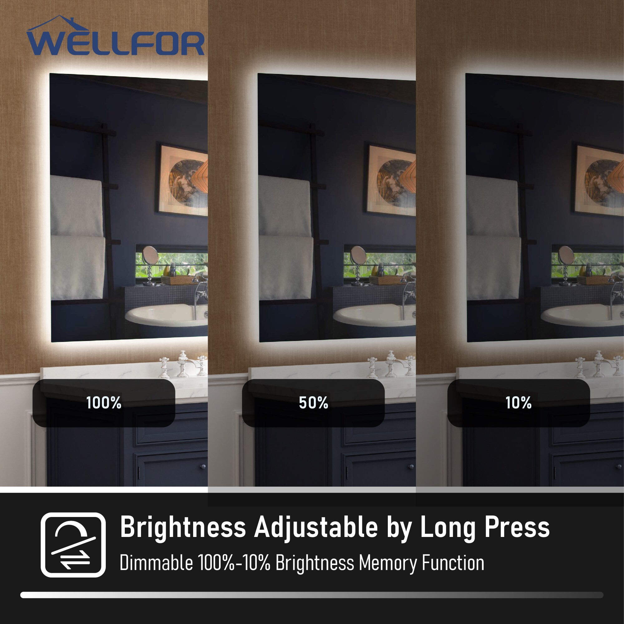 WELLFOR W15MRL7236 Framed-Bath-Mirrors - View #7