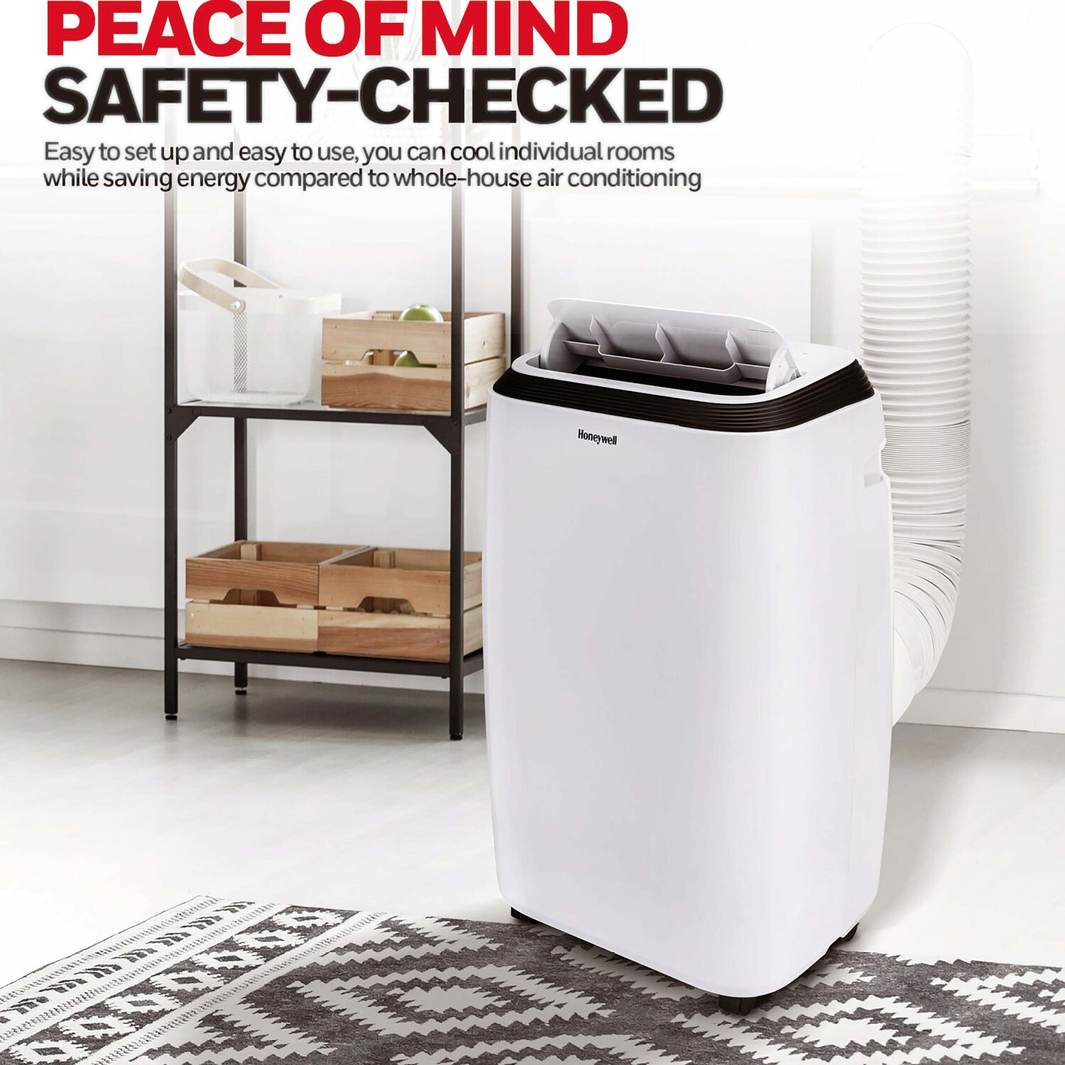 Honeywell 8000 BTU DOE 115.0-Volt Vented Medium Room Portable Air Conditioner Remote Included