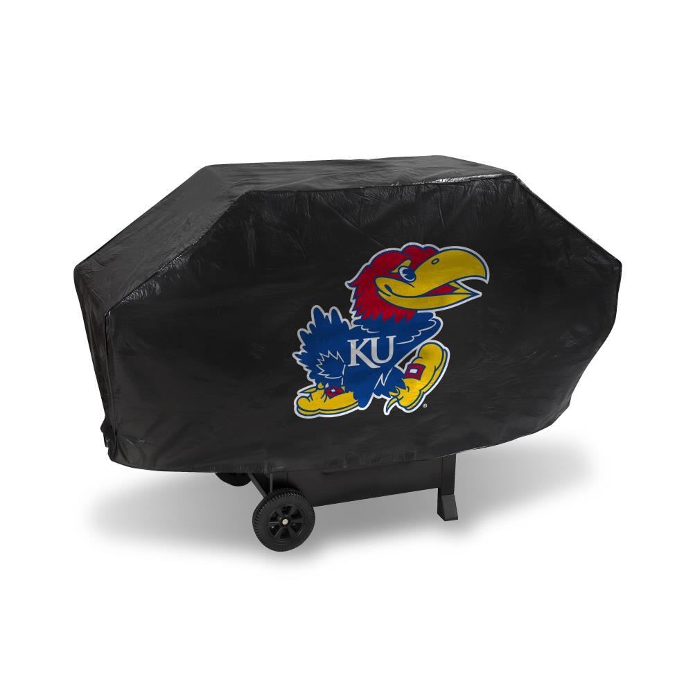 Rico Industries BCB310102 Kansas Jayhawks 68-Inches W x 35-Inches H grill covers are team color screened with team logo Gas grill Cover