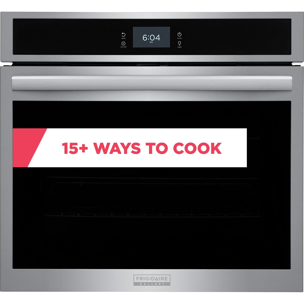 Frigidaire Gallery 30-in Single Electric Wall Oven with Air Fry True  Convection and Self-cleaning (Fingerprint Resistant Stainless Steel) in the  Single Electric Wall Ovens department at