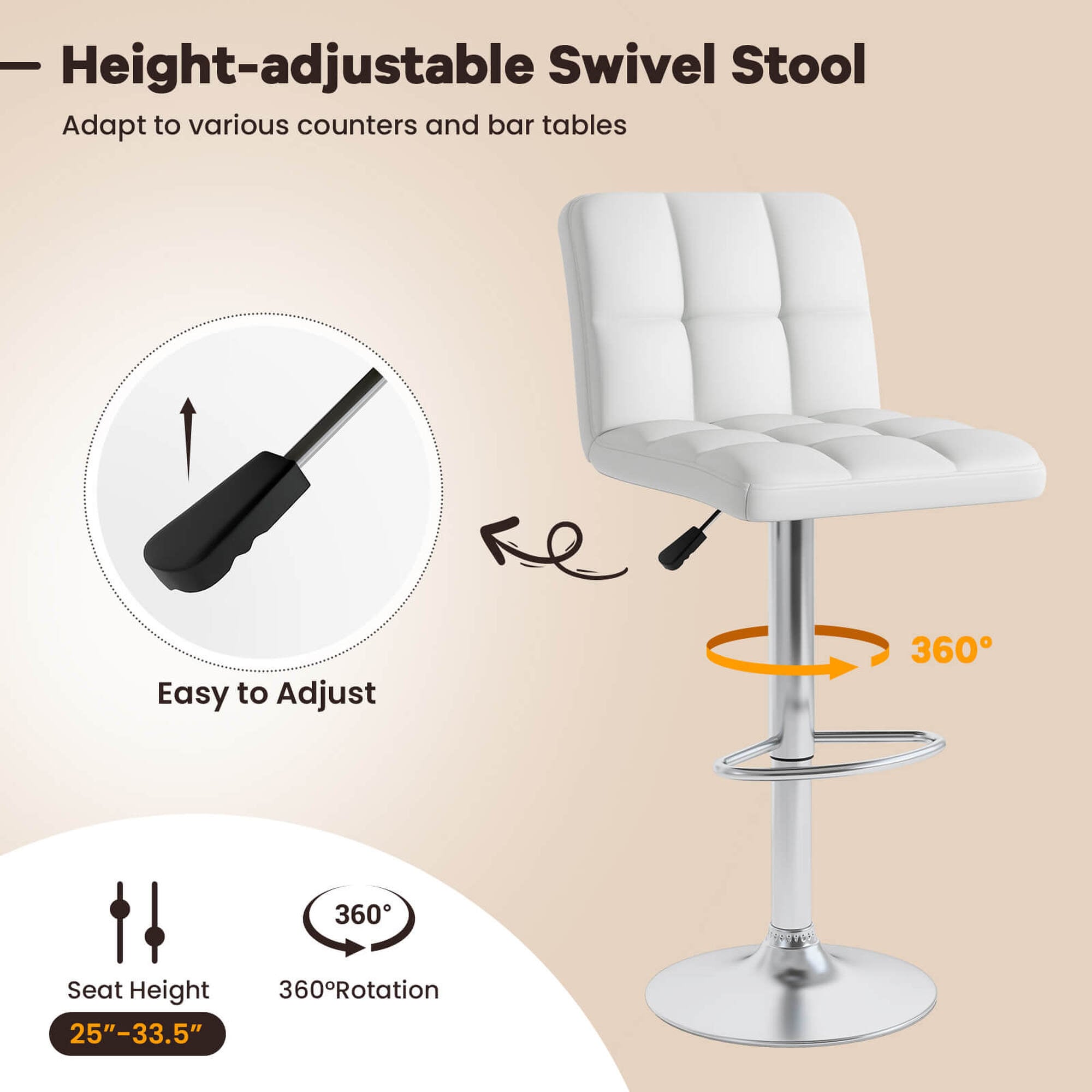 Costway HCST04290 stools - View #4