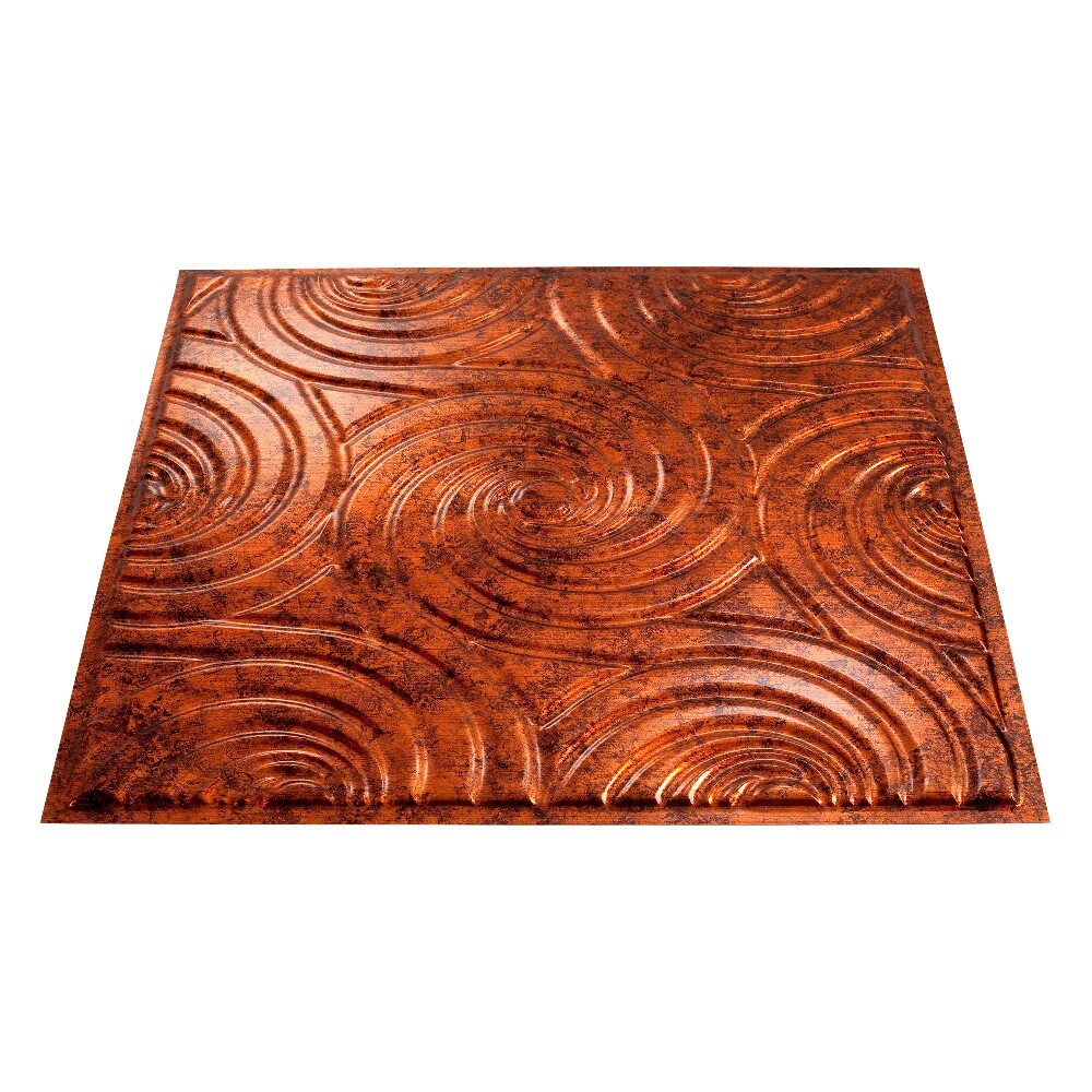 Fasade G73-18 24-in x 24-in Typhoon Moonstone Copper PVC Surface-mount Ceiling Tile (1-Pack, 4-sq ft / Case)