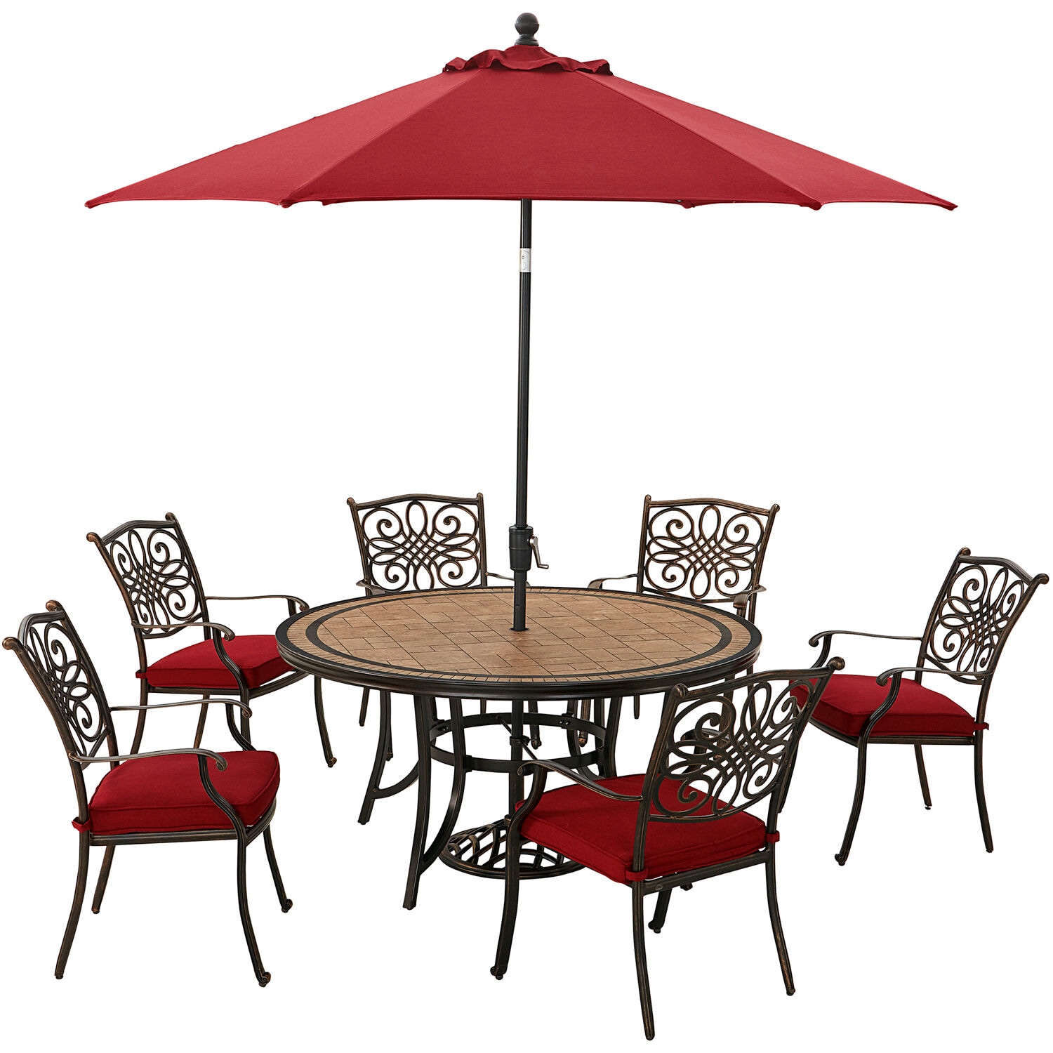 Hanover MONDN7PCRDTLC-SU-R Patio-Dining-Sets - View #2