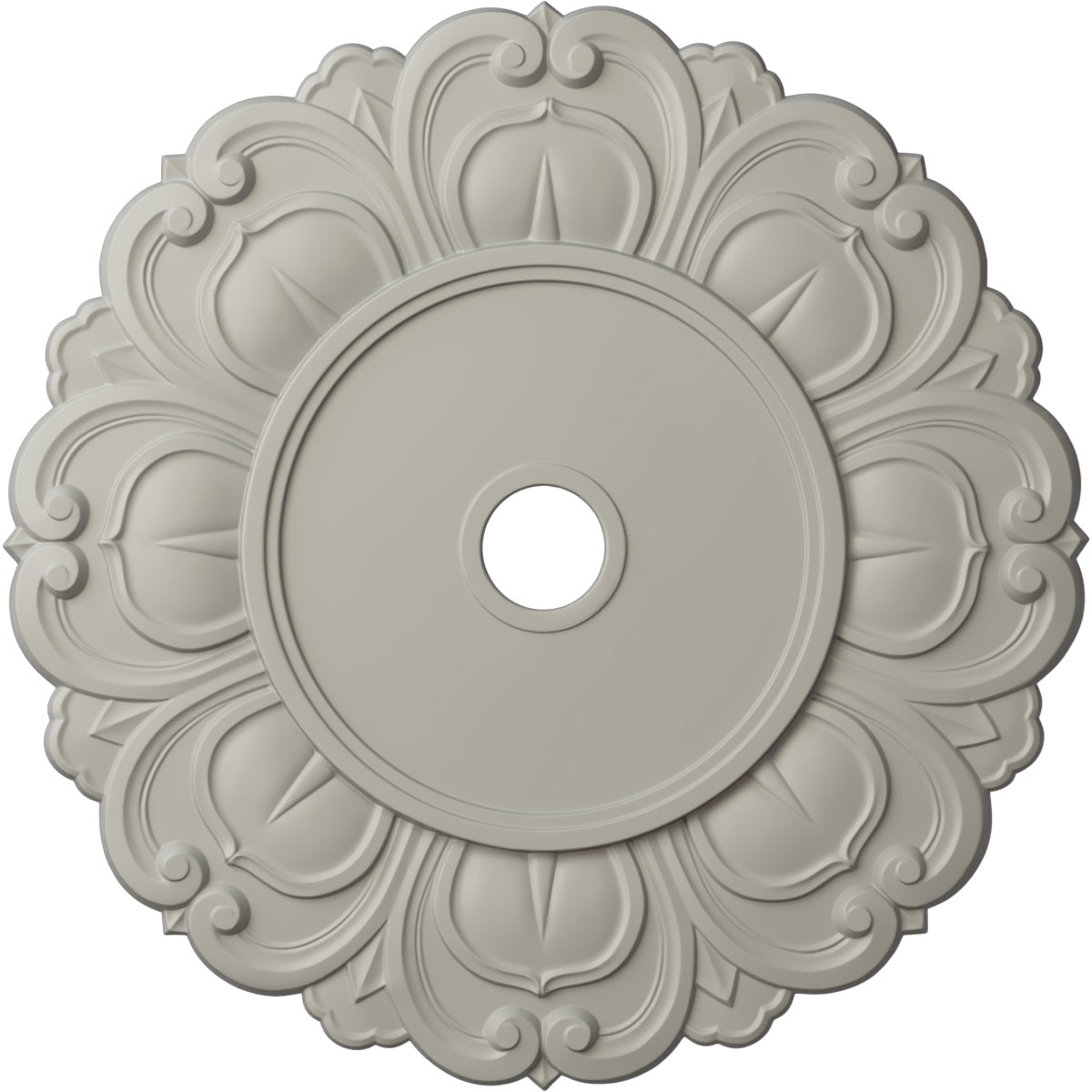 Ekena Millwork CM32ANPCF Angel 32.25-in W x 32.25-in L Painted Pot Of Cream Polyurethane Whole Ceiling Medallion