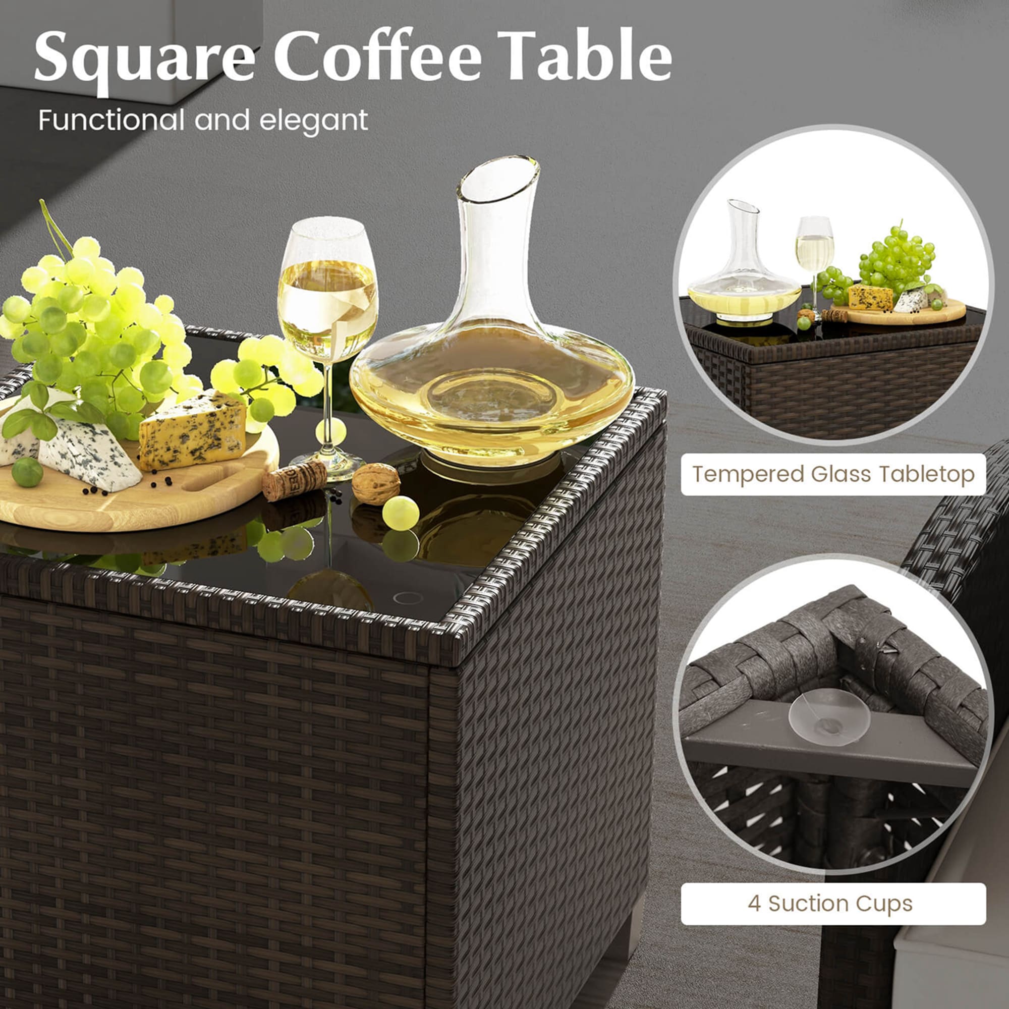 Costway HCST02118 Patio-Conversation-Sets - View #4