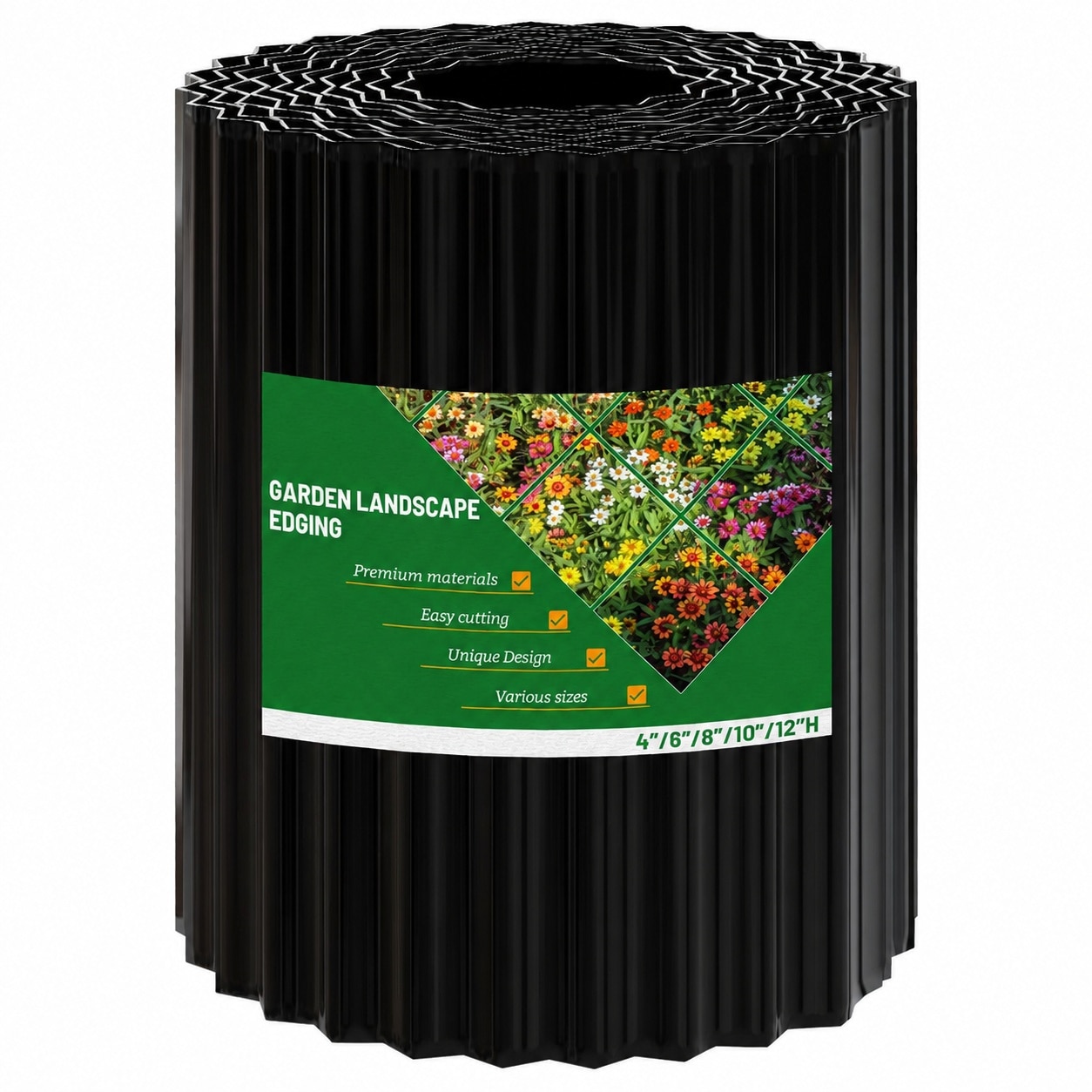 AOIZGMY  Corrugated Metal Garden Edging 12 Inch x 20 Foot Roll Sturdy Lawn Border Flexible Landscape Edging for Flower Bed Garden Yard Safe