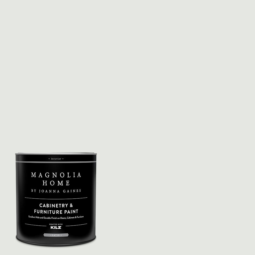 Magnolia Home MAG067-4141122  by Joanna Gaines Satin Cloudy Gray MAG067 Tintable Cabinet Furniture Paint Enamel ( 1-quart )