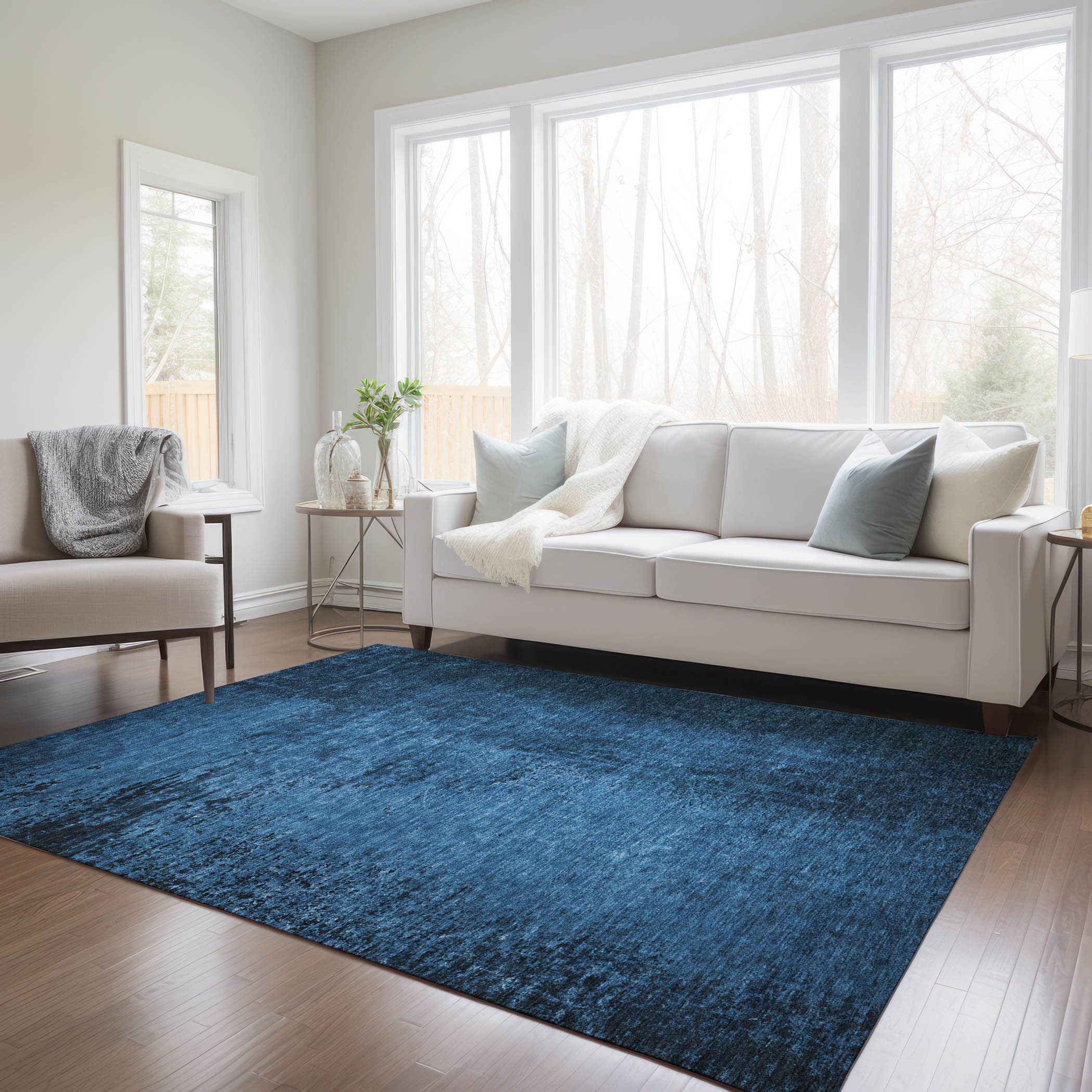 Addison Rugs ACN554NA10X14 Chantille ACN554NA 10 x 14 (ft) Polyester Navy Rectangular Indoor/Outdoor Abstract Machine washable Area rug