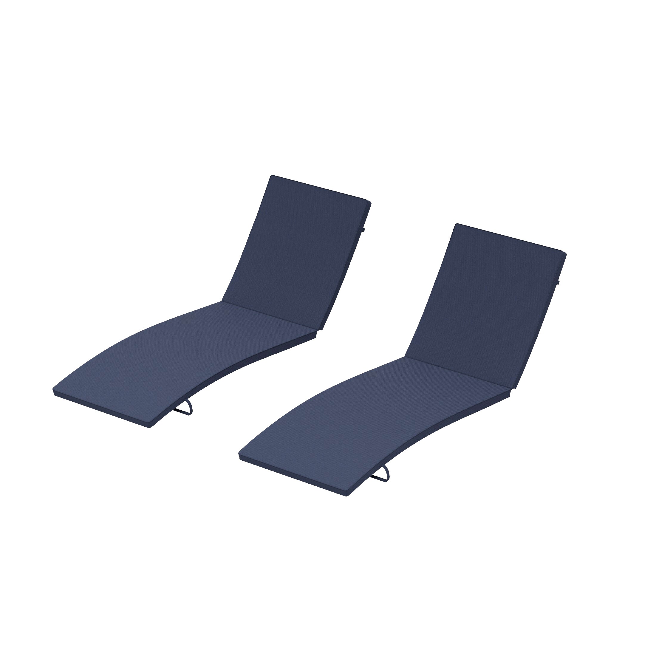 Westin Furniture OD3002-NB Moro 2 -Piece Navy Blue Patio chaise lounge chair cushion