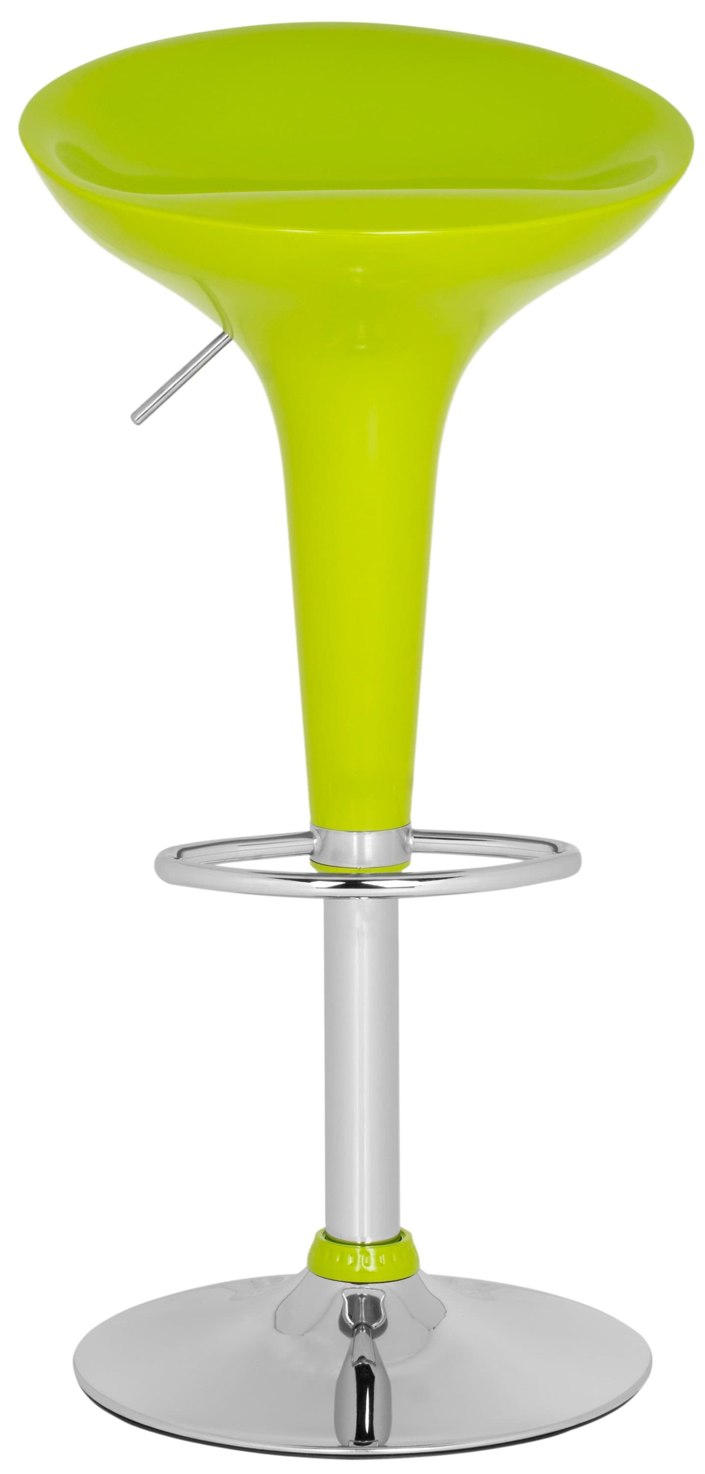 green plastic stool