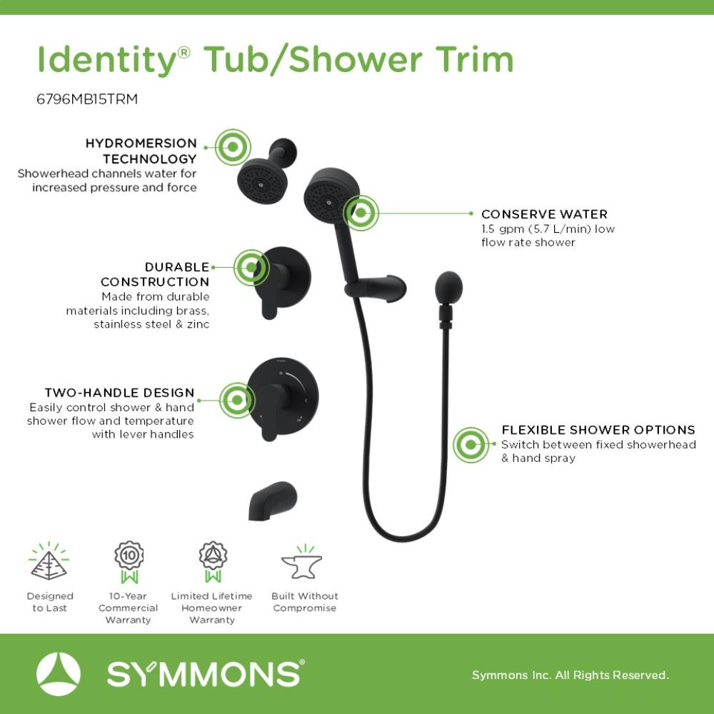 Symmons 6796MB15TRM Tub-Shower-Faucets - View #3