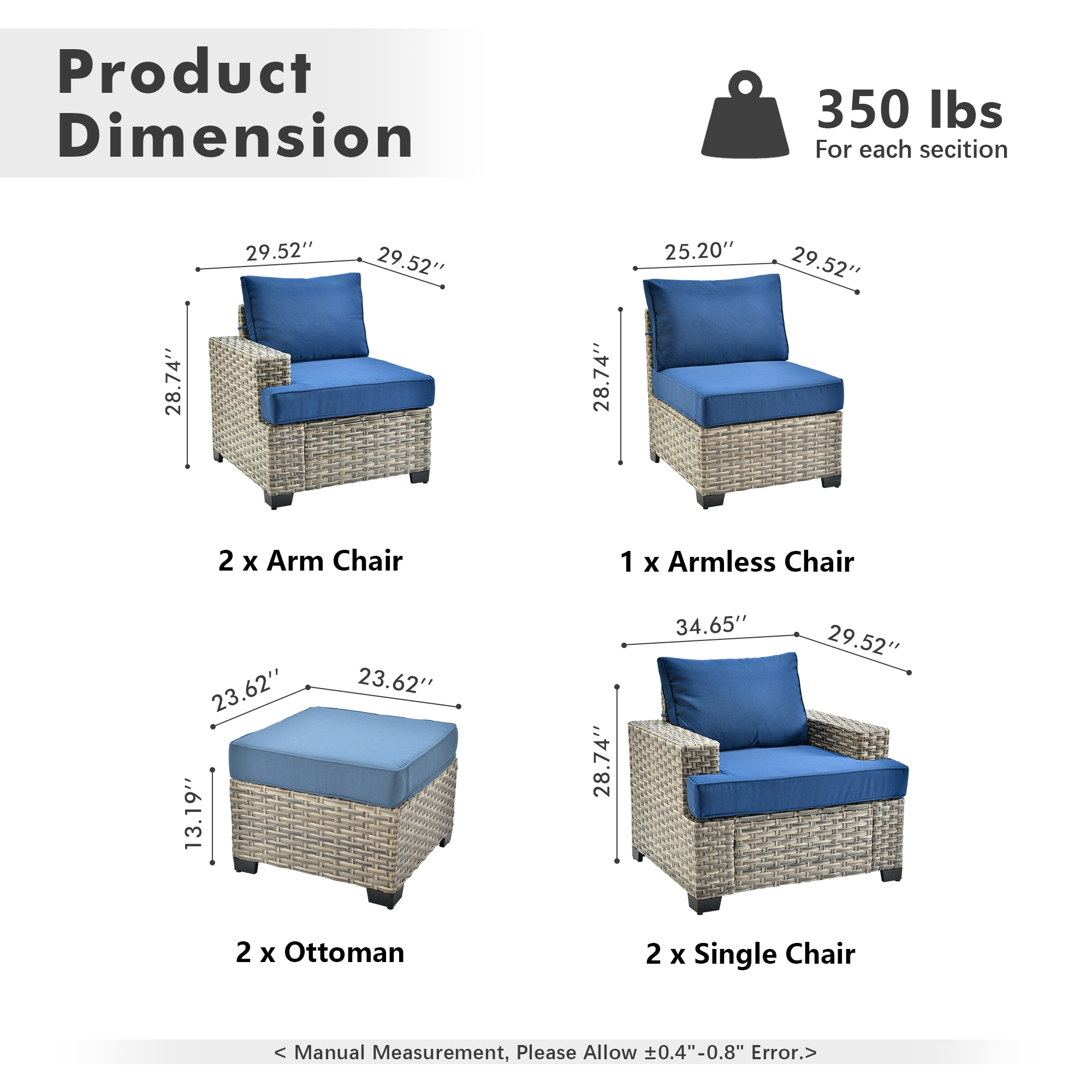 ALTRIGUS 6L-TBS707-AL Patio-Conversation-Sets - View #3