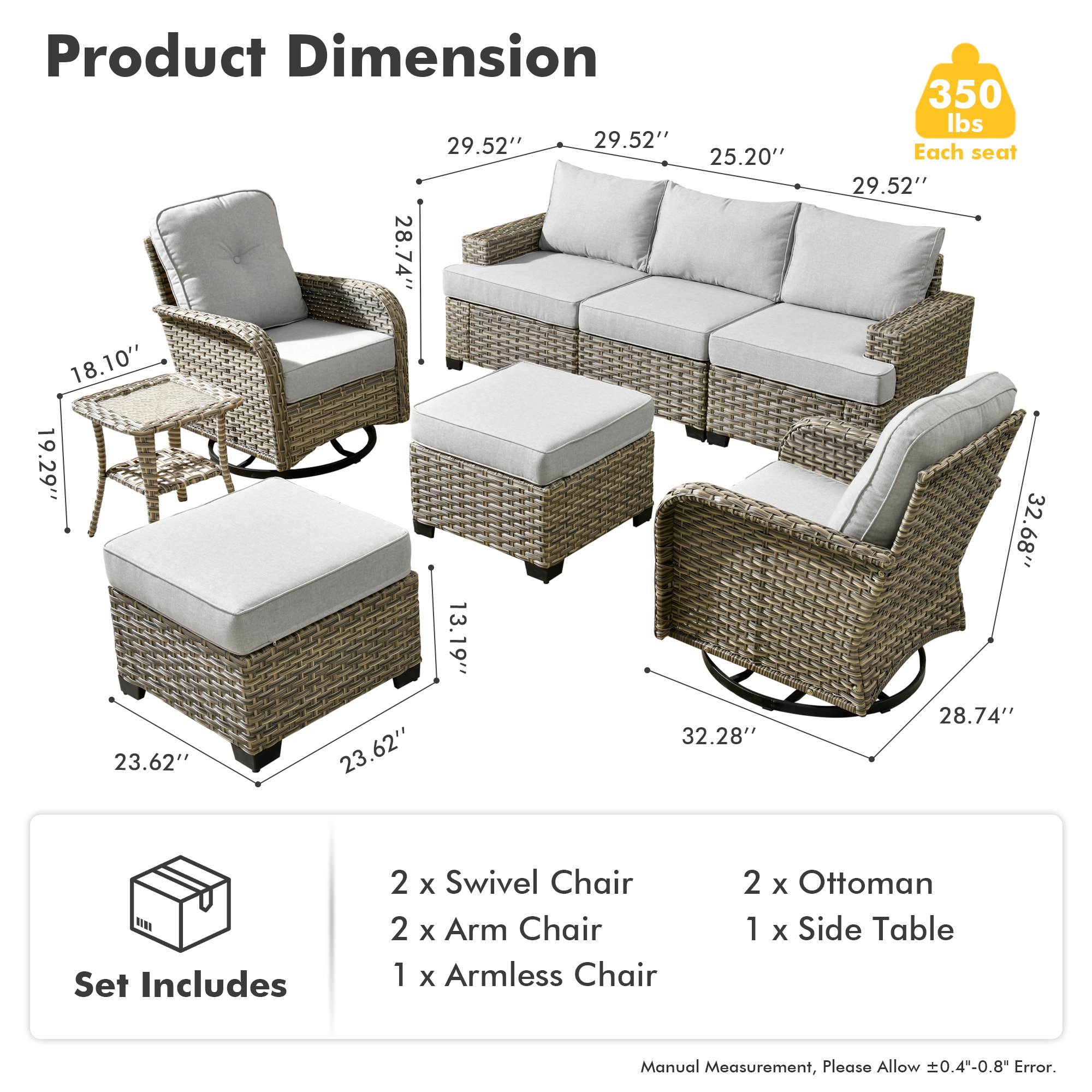 XIZZI XITBS4063-VNCRC Patio-Conversation-Sets - View #8