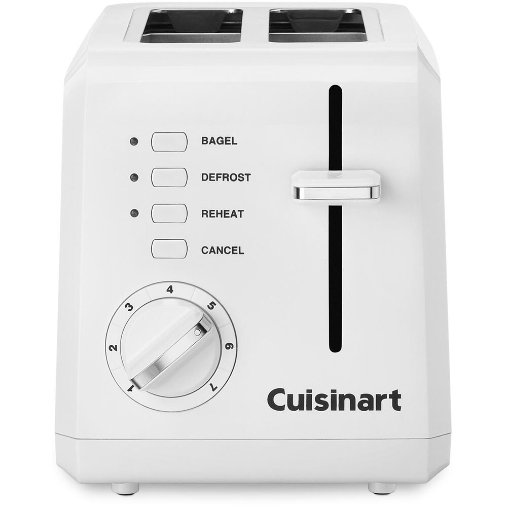 Cuisinart 4 Slice Toaster, Compact Toaster for Toast, Bagels, Defrost,  Reheat & More, Stainless Steel/Black, CPT-340P1