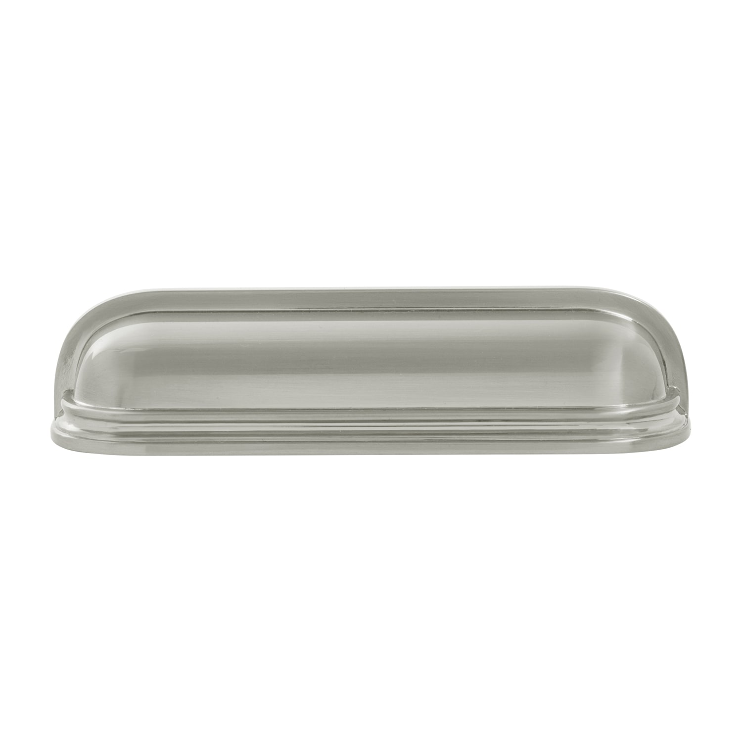 Belwith Keeler B079919-SN Berkshire 3-in or 3-3/4-in , 76mm or 96mm Center to Center Satin Nickel Dual Mount Oval Cup Drawer Pull