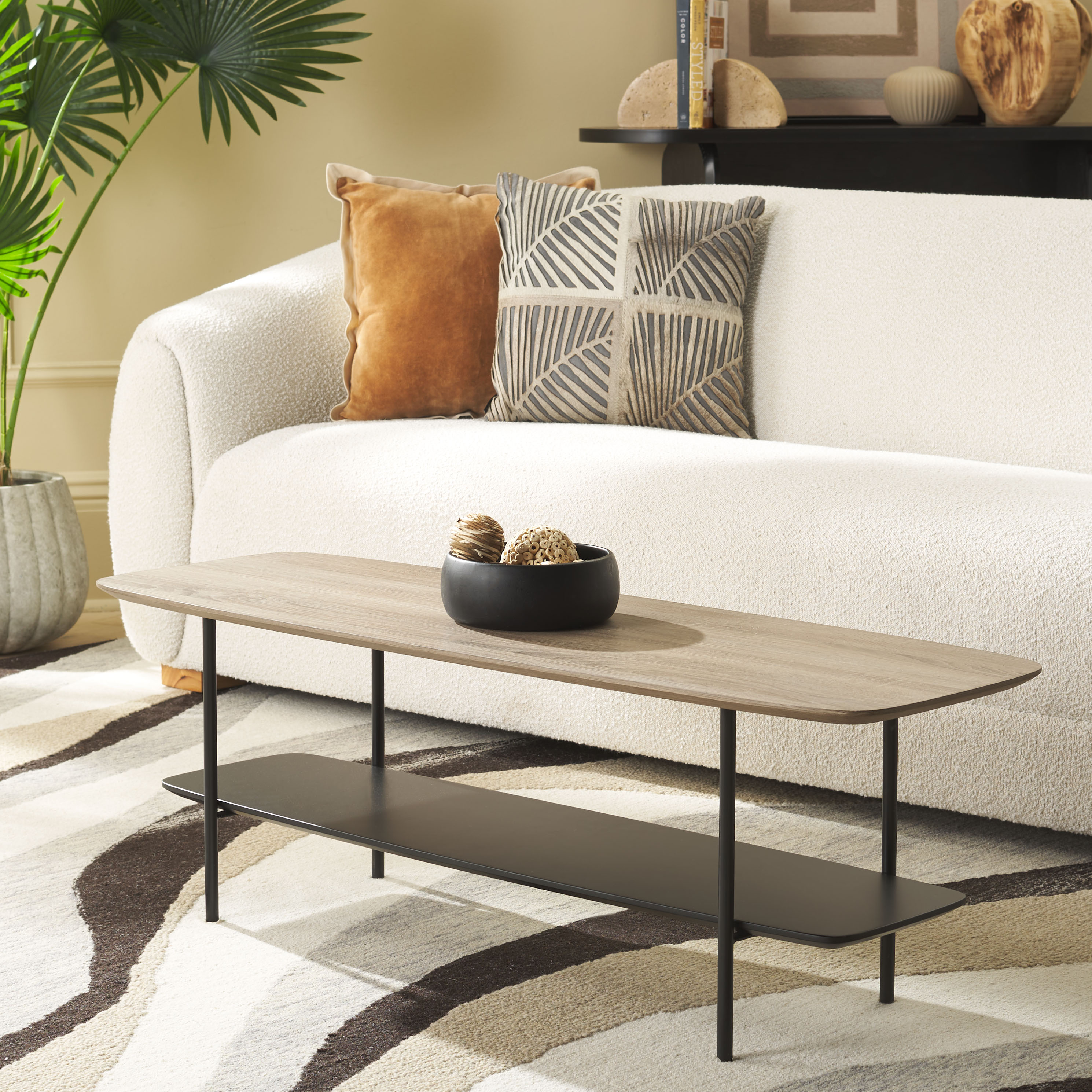 Safavieh COF4220D Powder Coating MDF Modern Coffee Table with Storage
