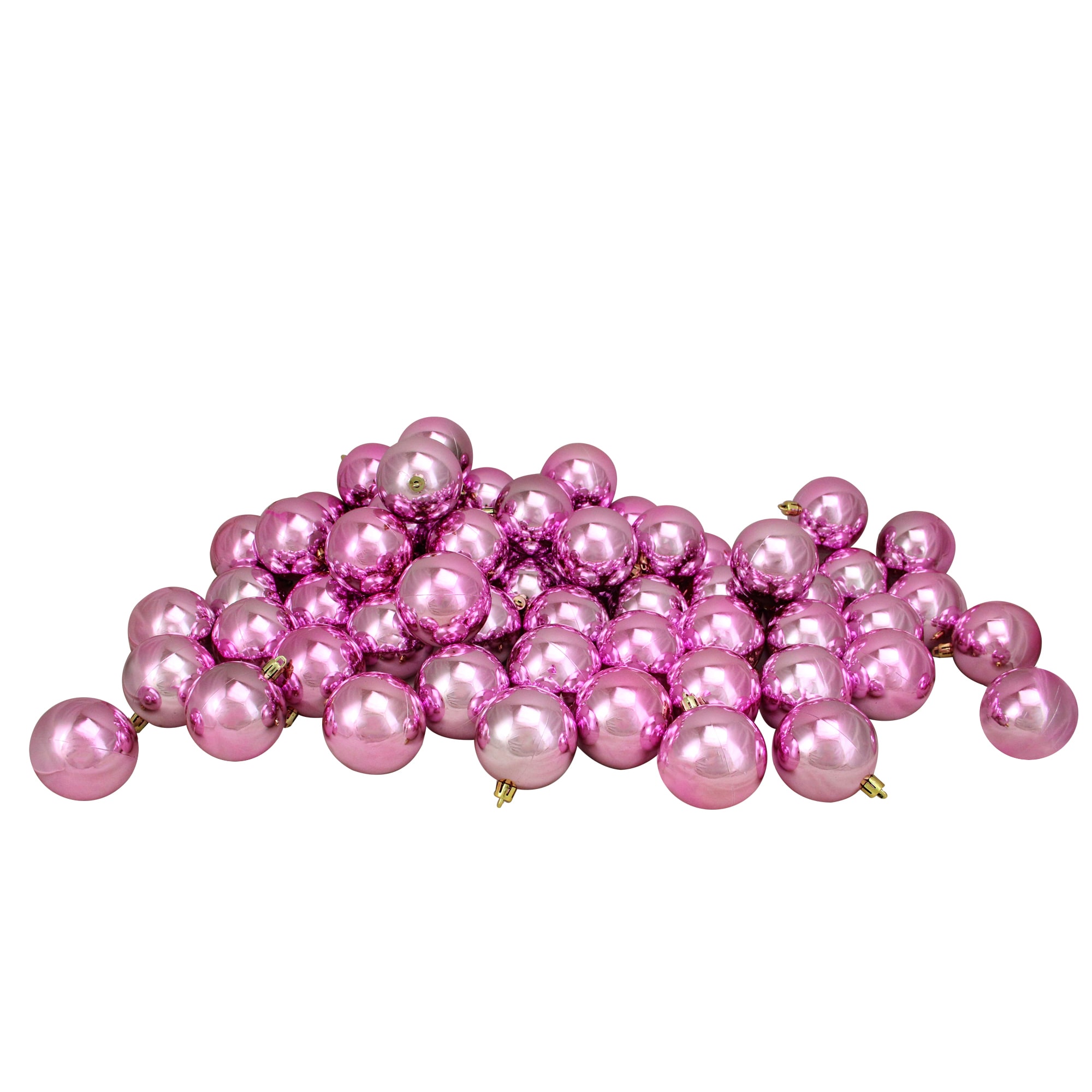 Northlight 31754316 60 -Pack Pink Ball Standard Indoor Ornament set Shatterproof