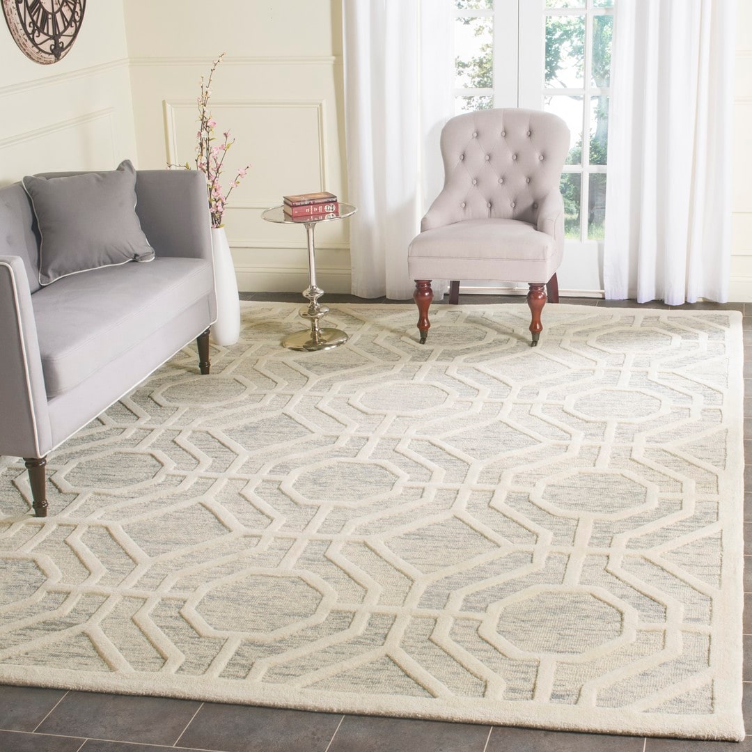  Cambridge 726 Light Gray/Ivory Contemporary 8ft x 10ft Large Rectangle Rug